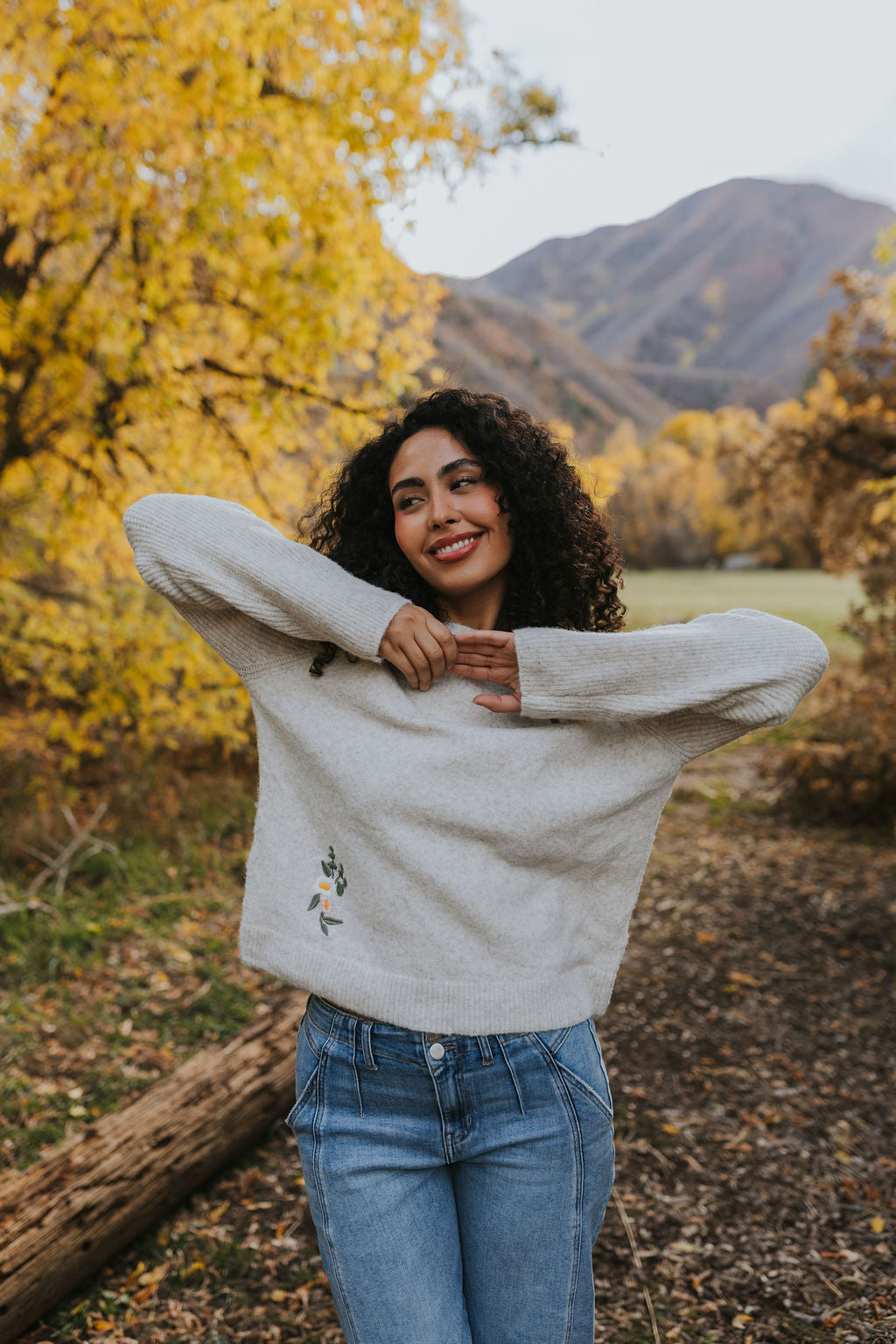 Rosie Embroidered Sweater *ALL SALES FINAL*