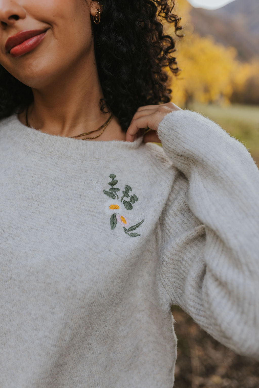 Rosie Embroidered Sweater *ALL SALES FINAL*