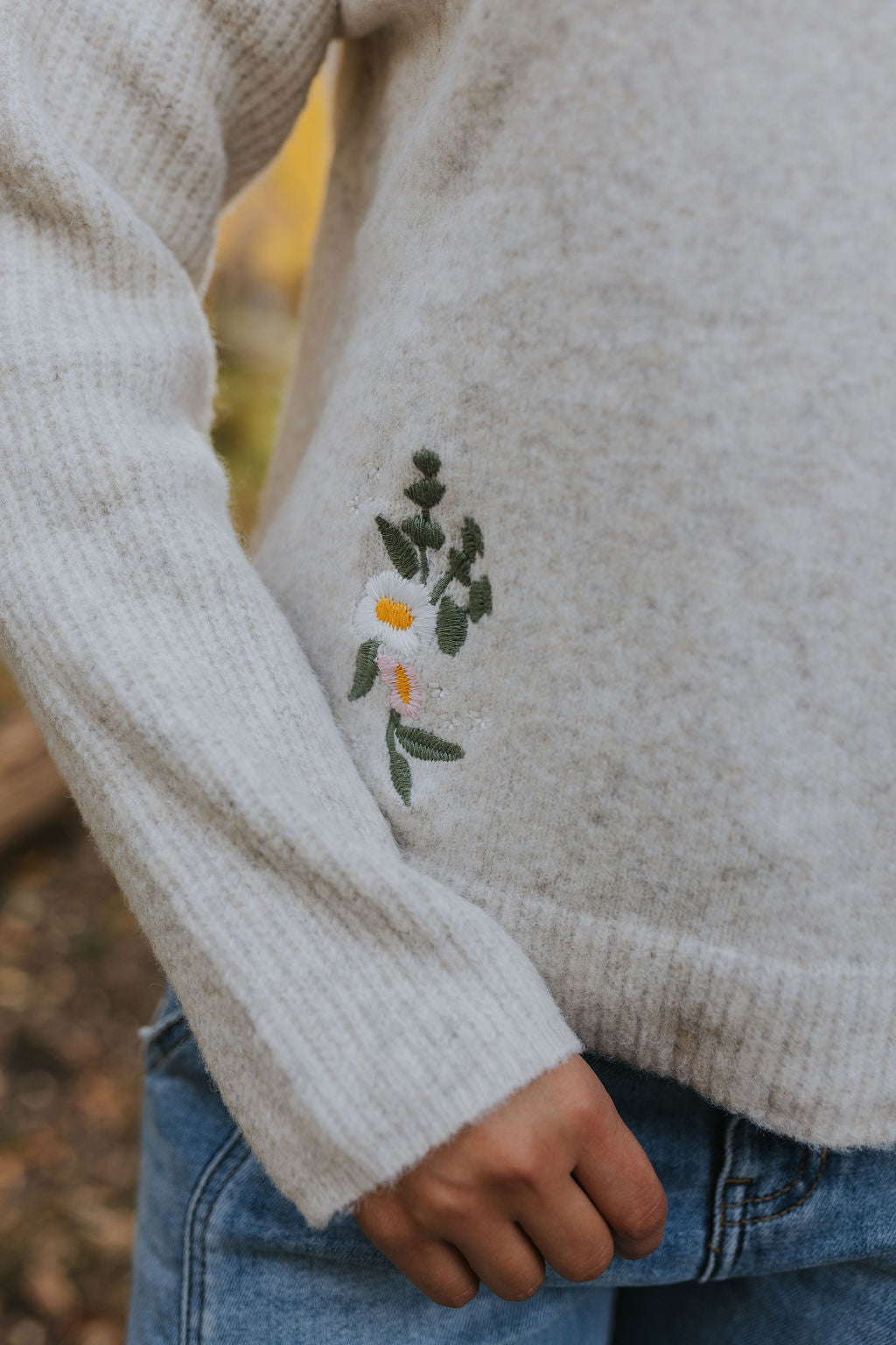 Rosie Embroidered Sweater *ALL SALES FINAL*