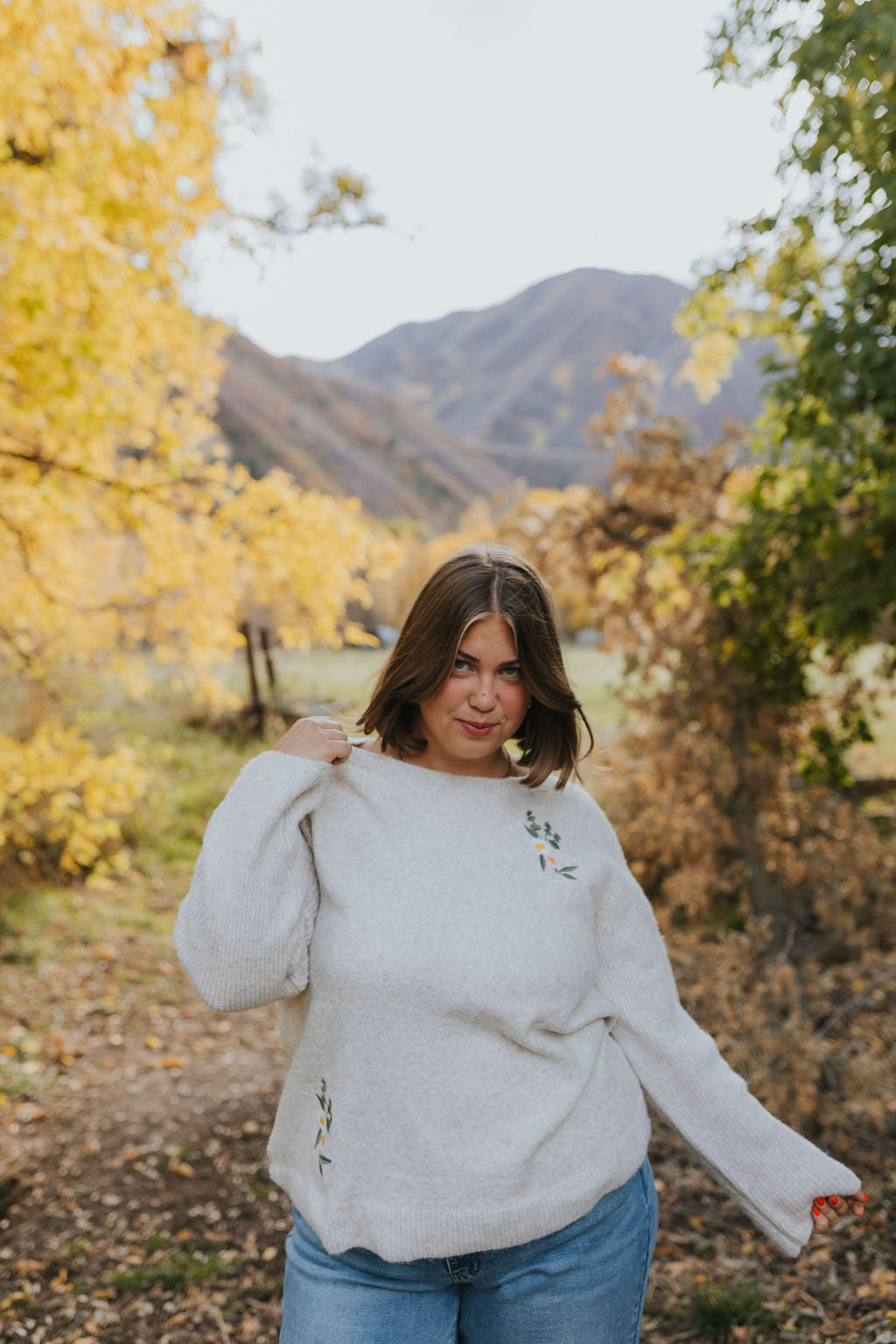 Rosie Embroidered Sweater *ALL SALES FINAL*