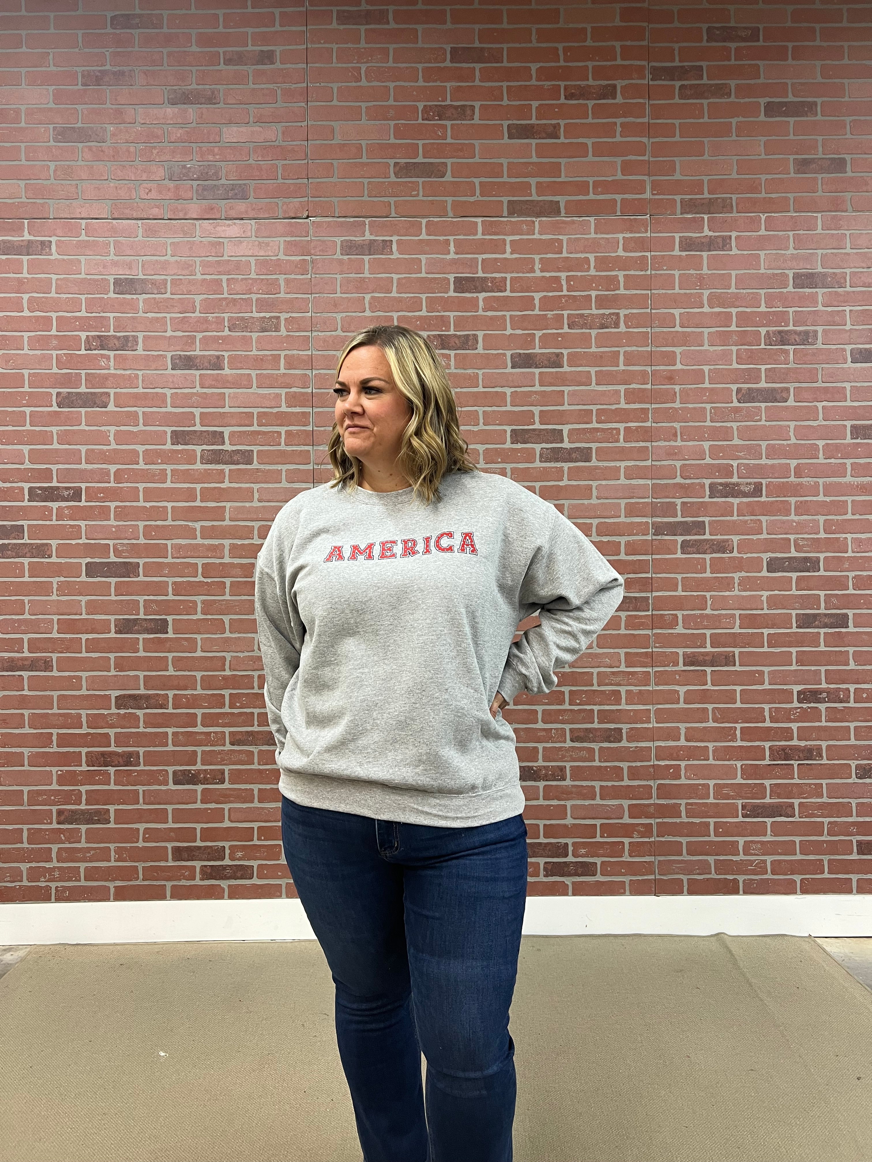America Sweatshirt *ALL SALES FINAL* S, M only