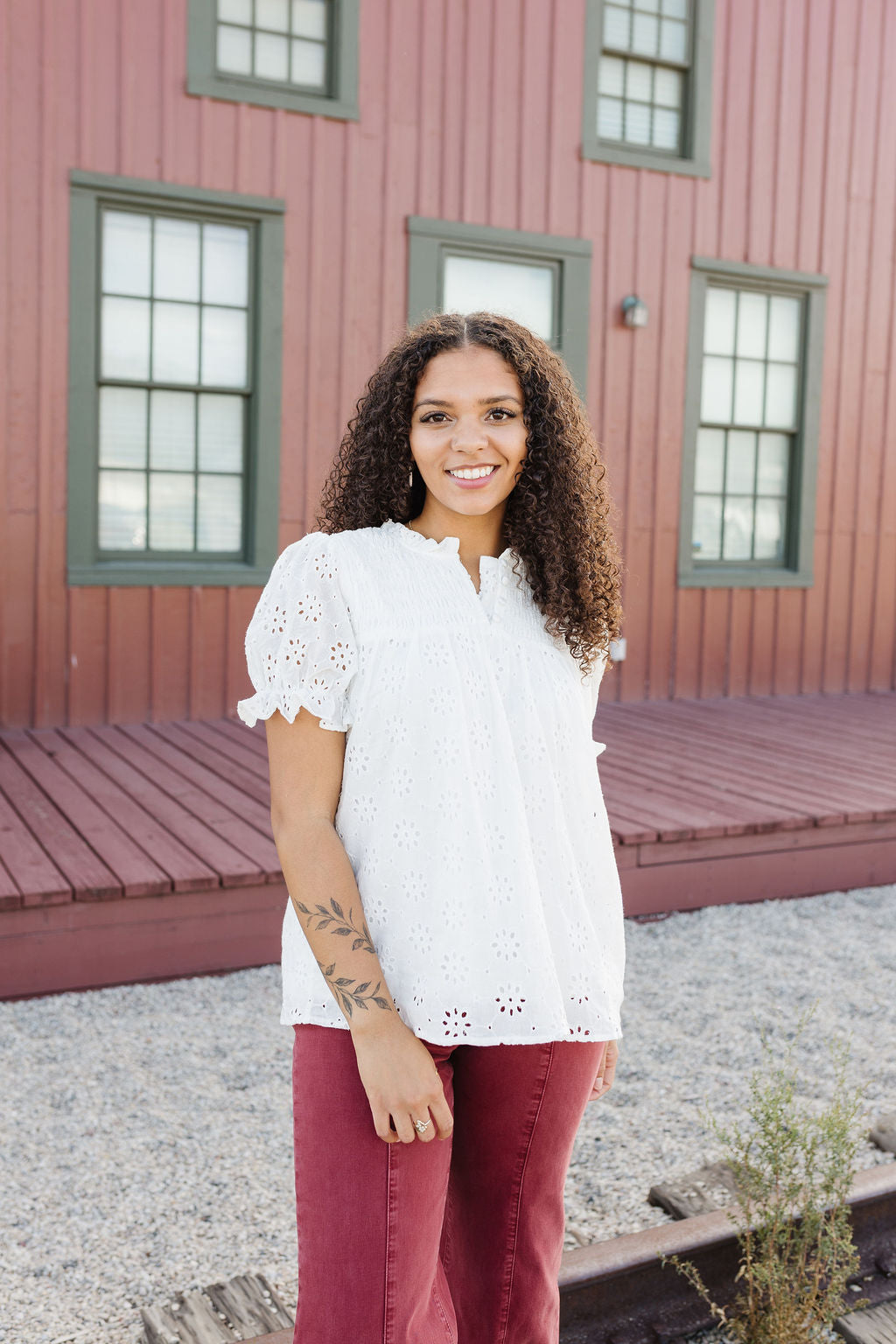 Tilly Eyelet Top