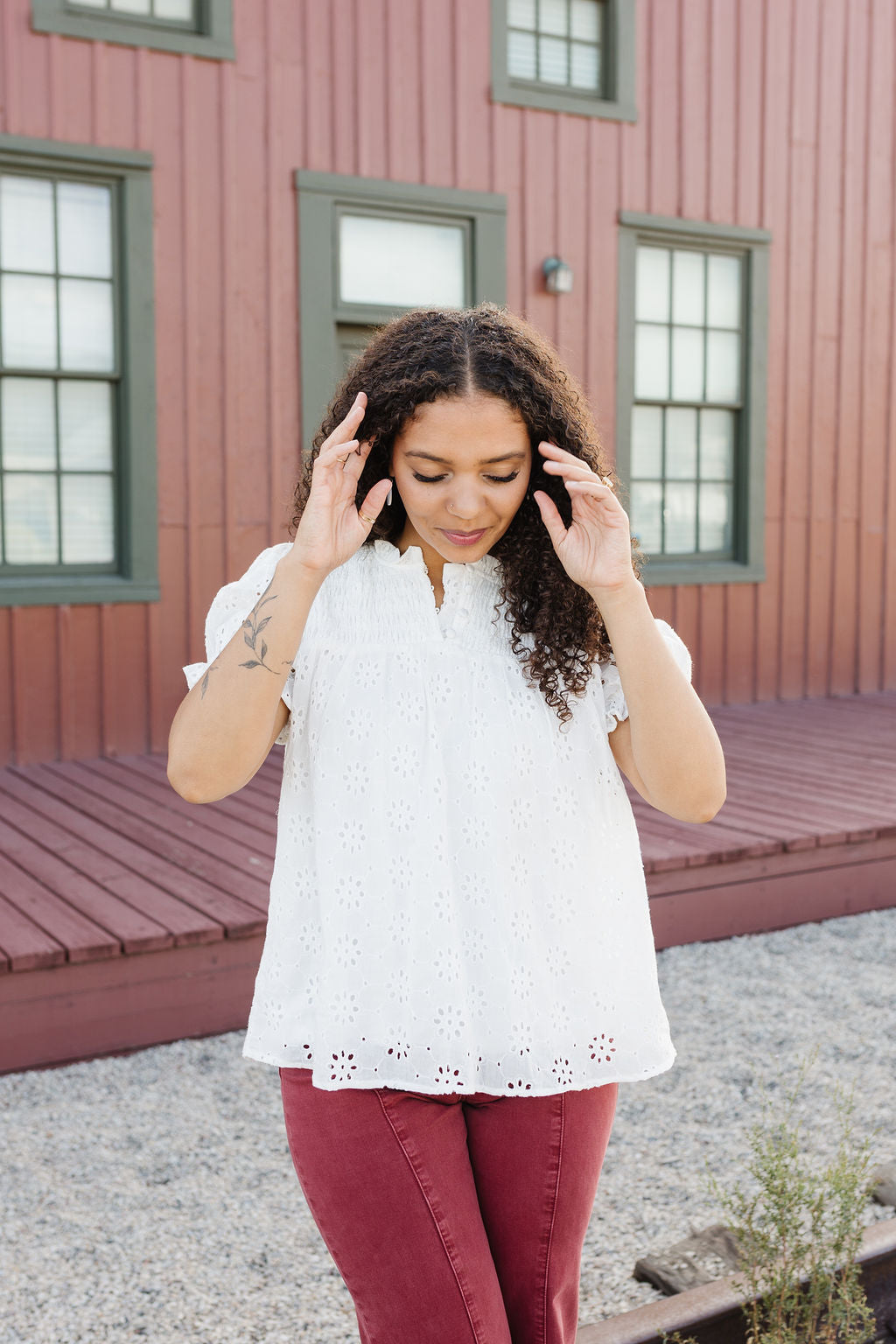Tilly Eyelet Top