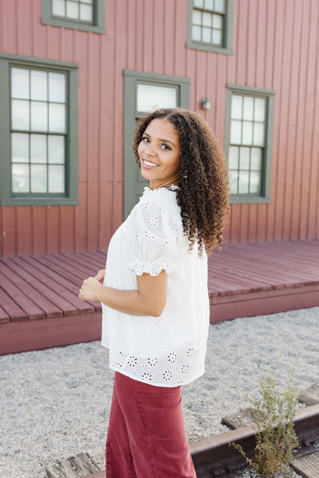 Tilly Eyelet Top
