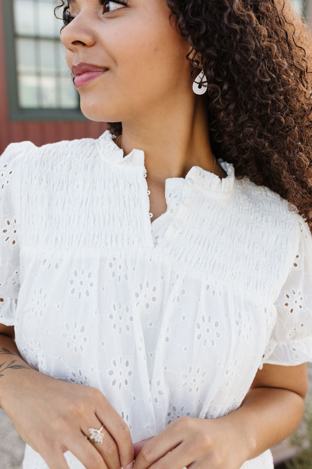 Tilly Eyelet Top