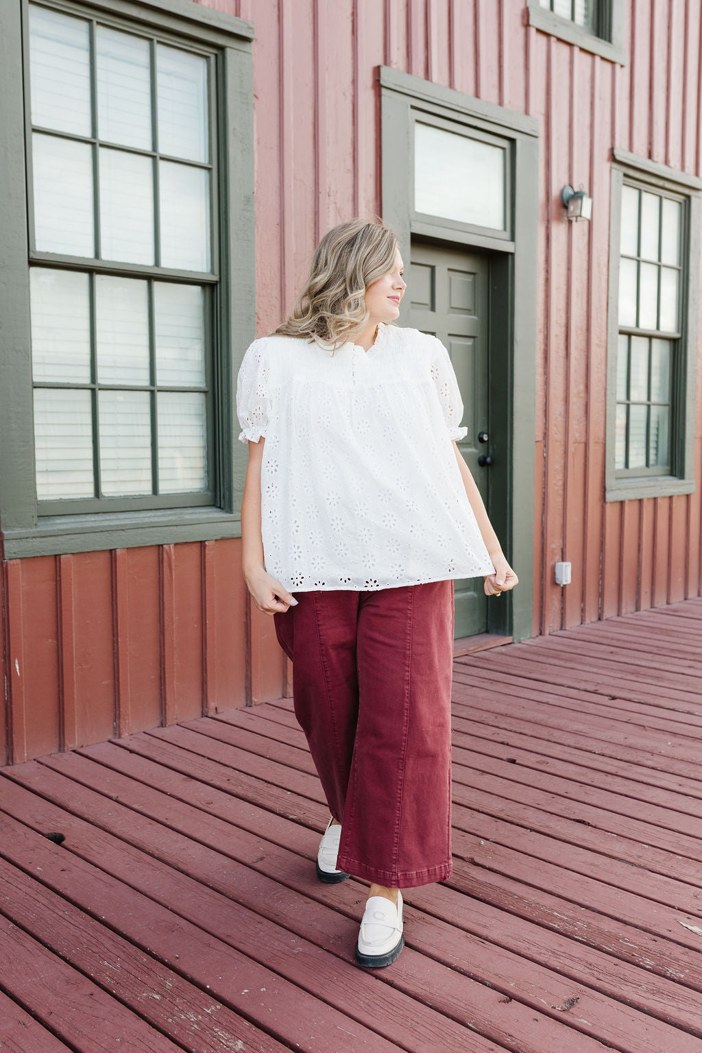 Tilly Eyelet Top