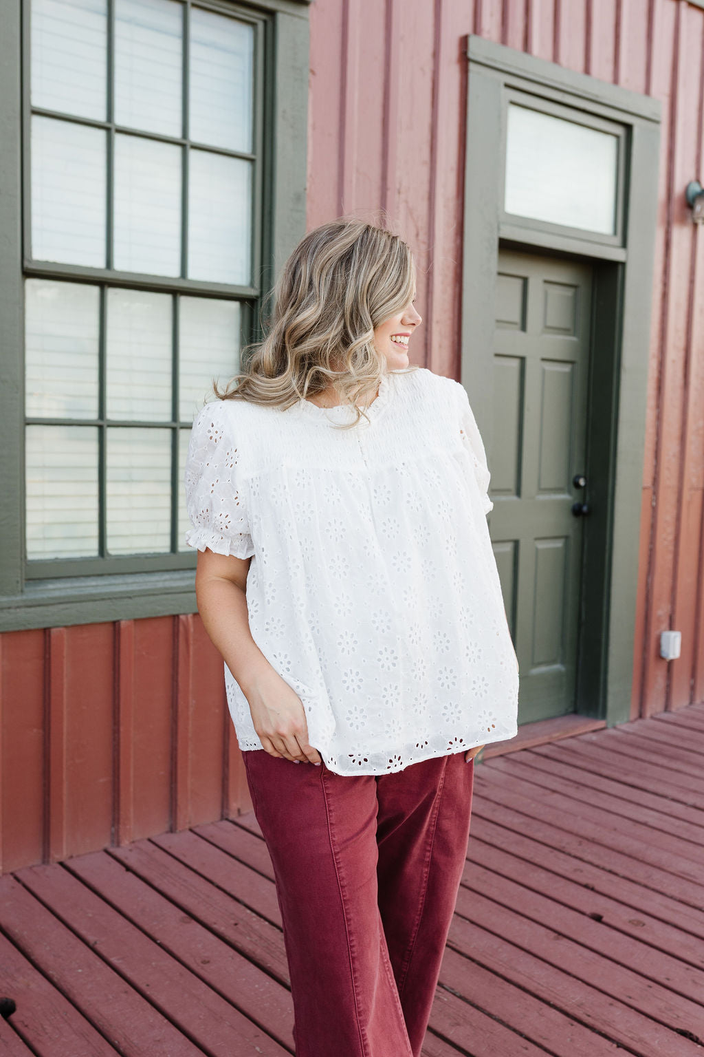 Tilly Eyelet Top