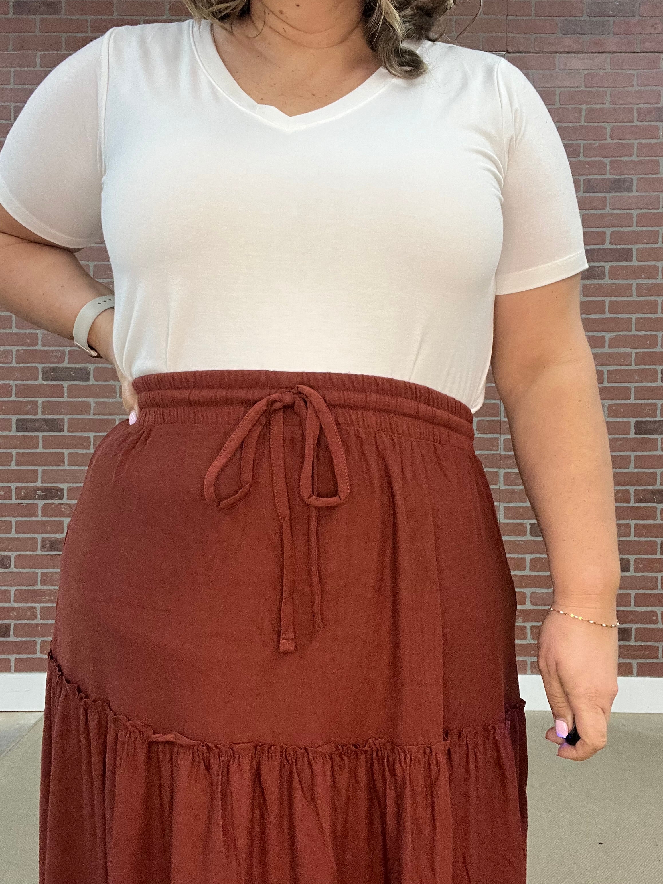 Ivy Maxi Skirt *Final Sale!!!* (1x to 3x Rust Left)