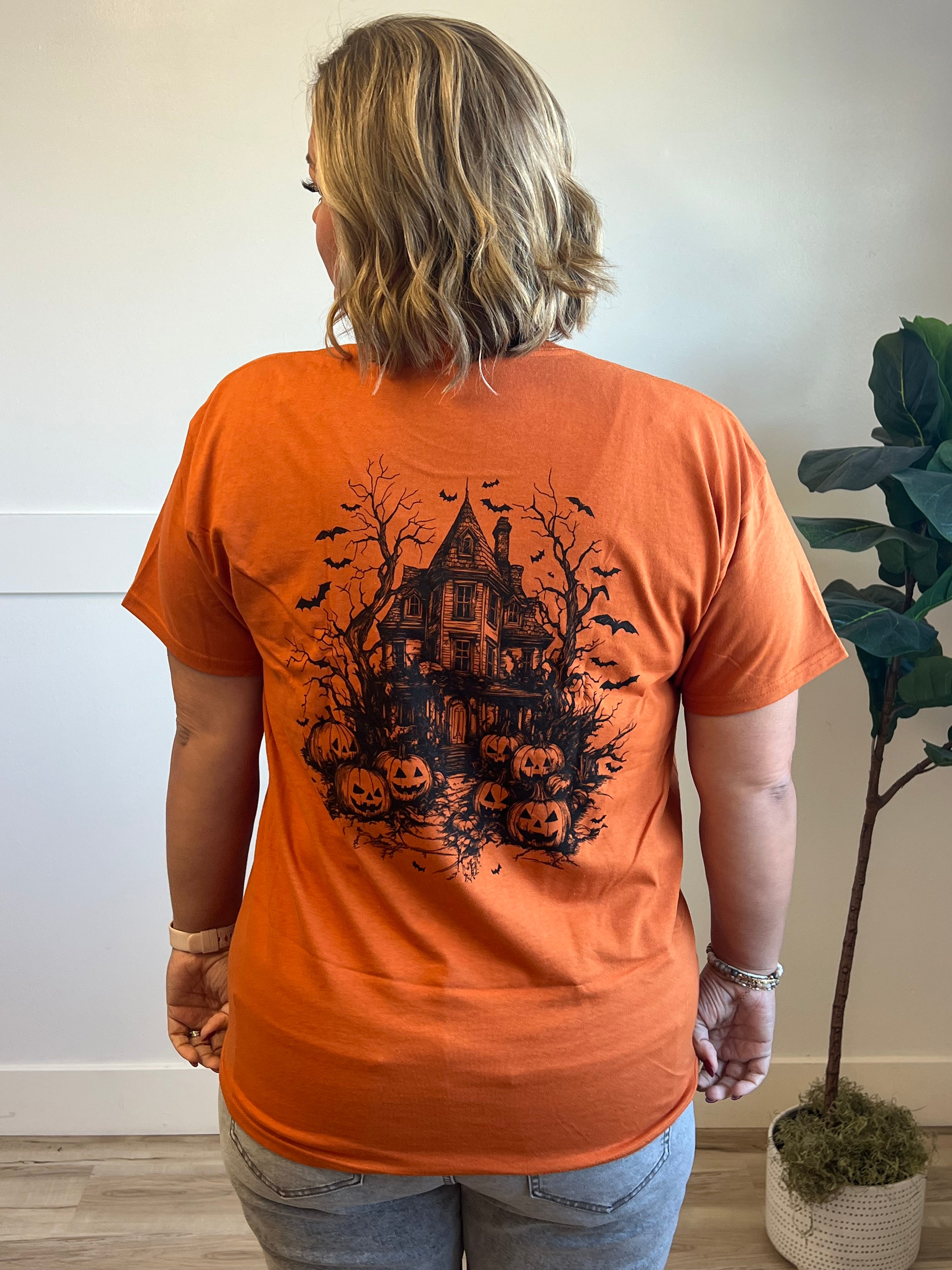 Haunted House Graphic Tee *ALL SALES FINAL*