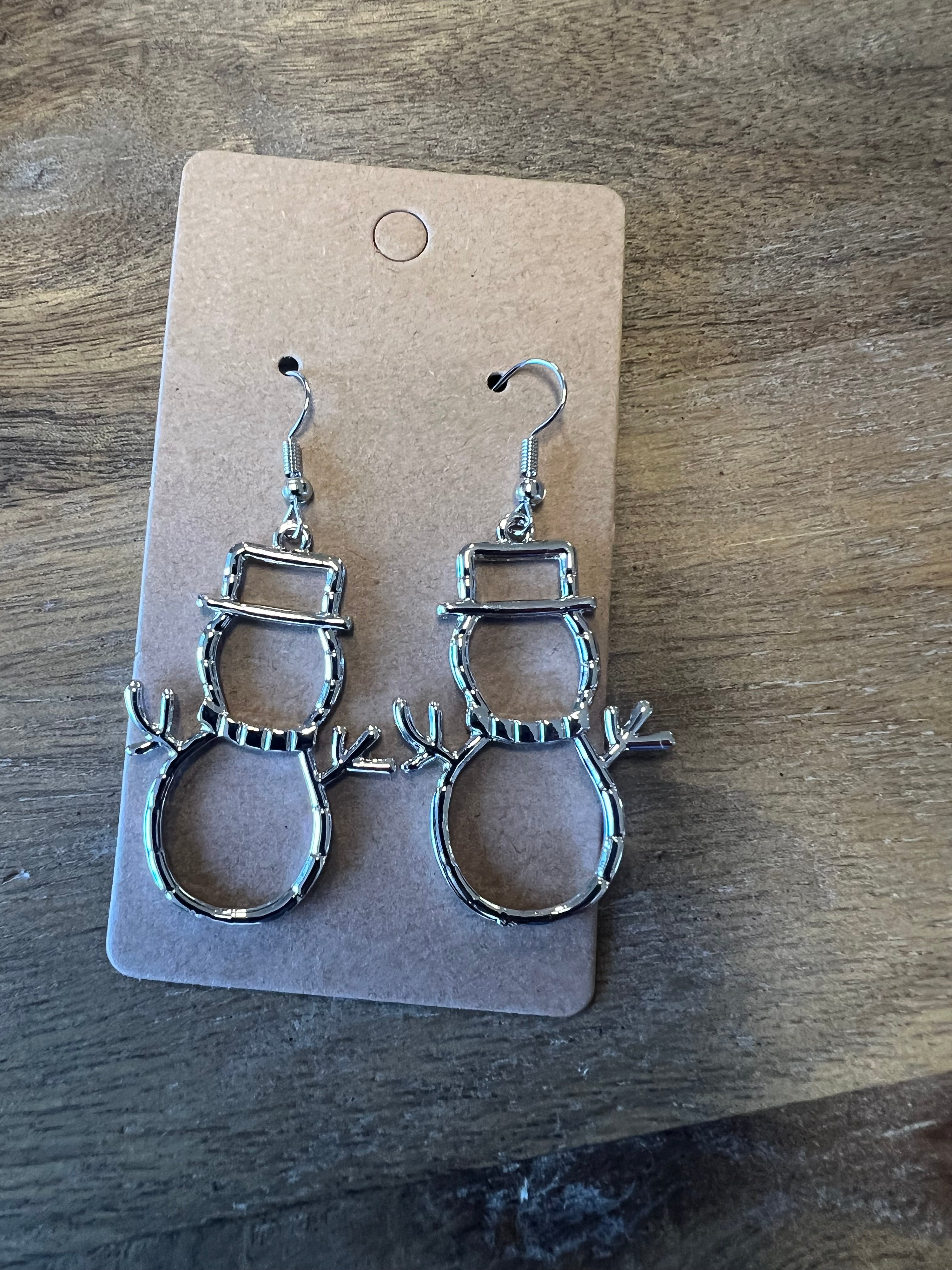 Snowman Earrings