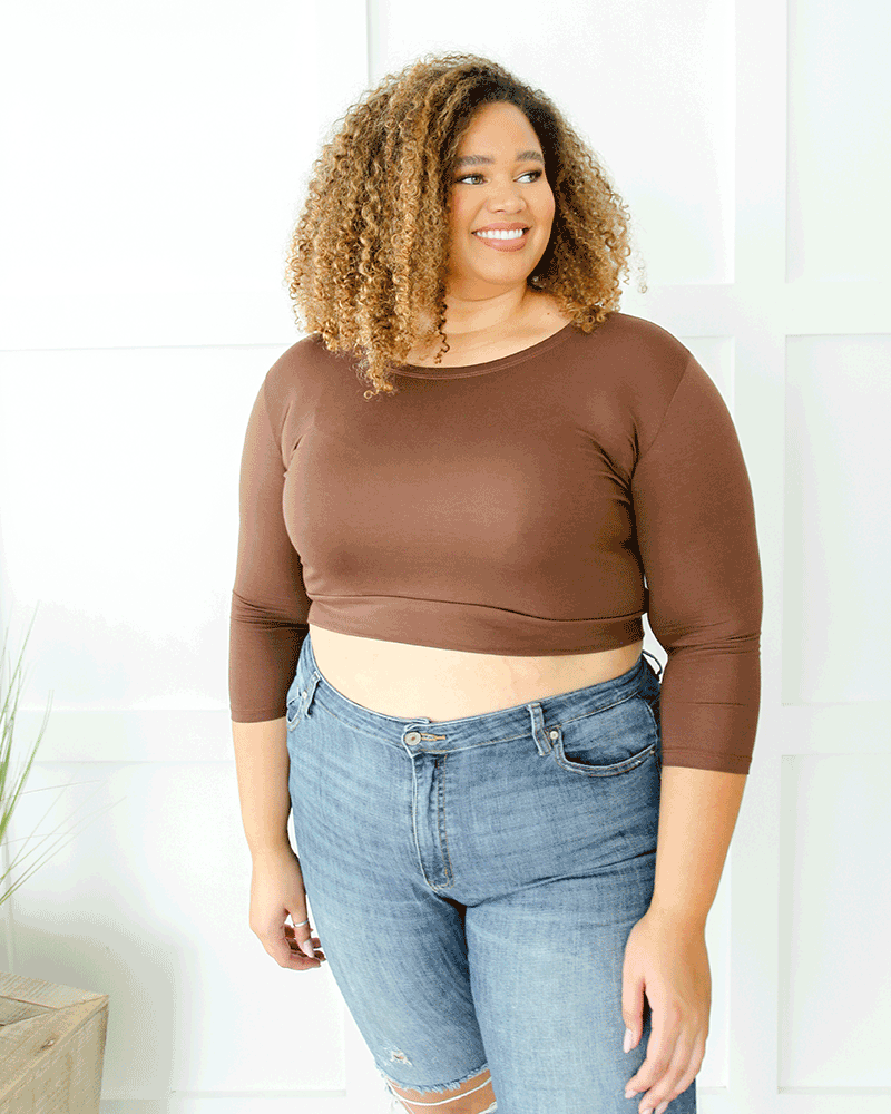 Crew Neck 3/4 Sleeve Halftee