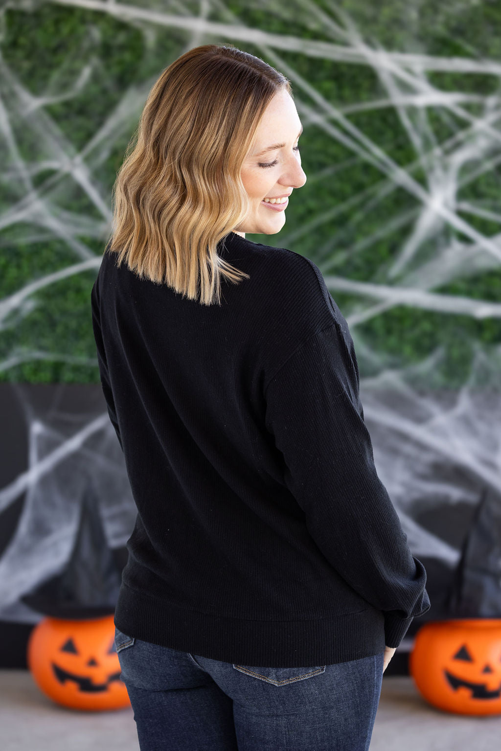 Boo Embroidered Top *ALL SALES FINAL*