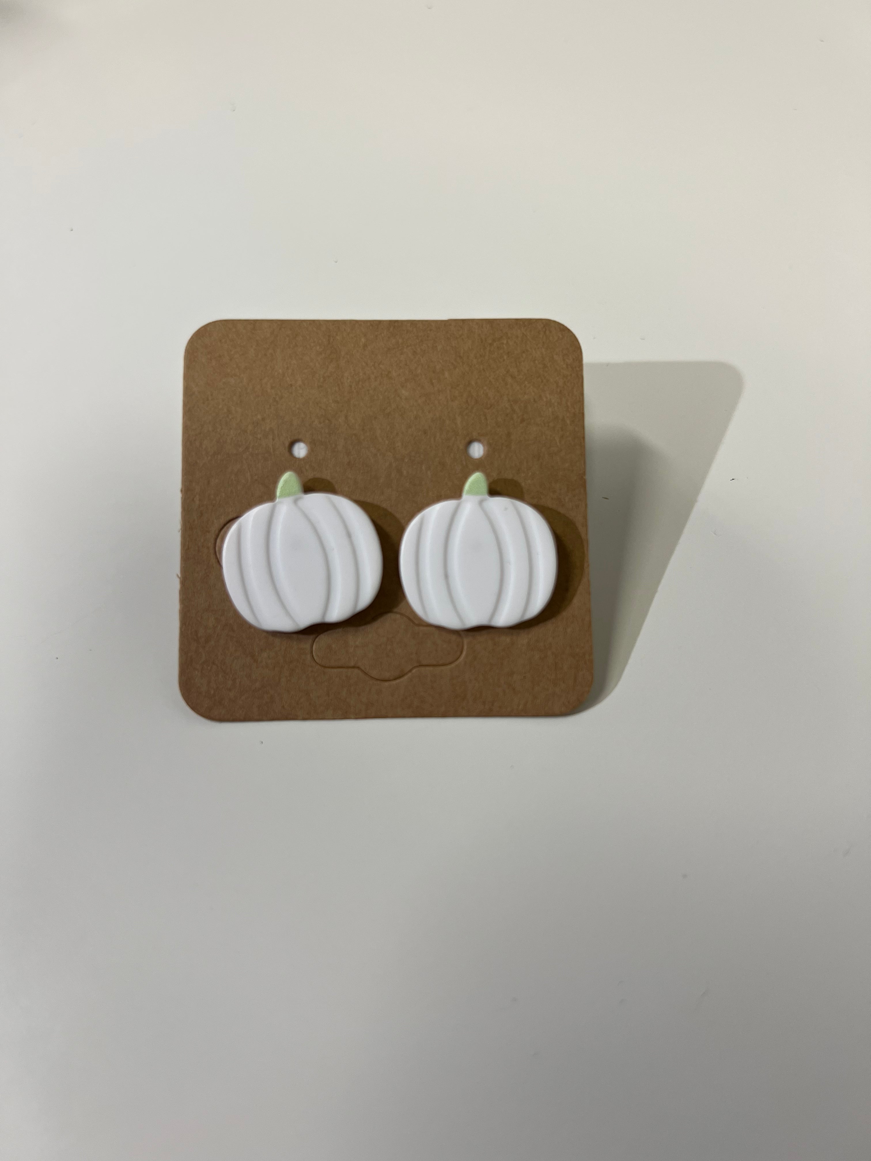 White Pumpkin Earrings