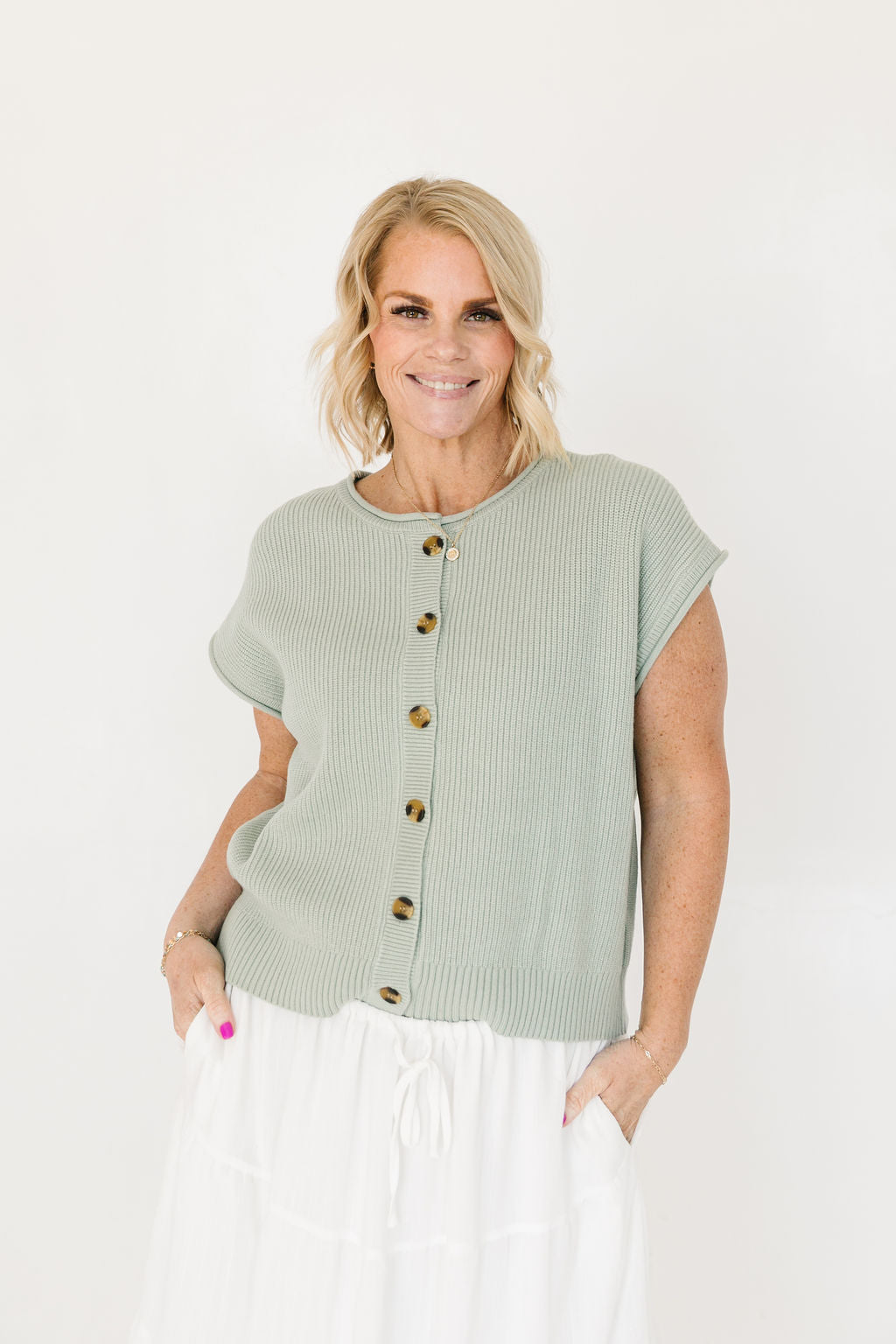 Alina Top (Red, Ivory, Seafoam)