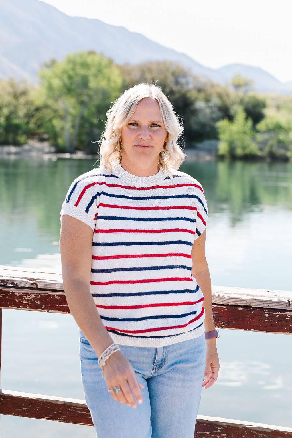 Red White And Blue Top