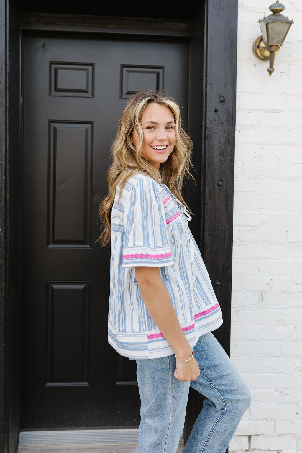 Hannah Embroidered Top*ALL SALES FINAL*