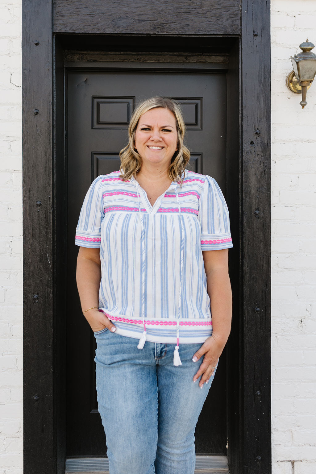 Hannah Embroidered Top*ALL SALES FINAL*