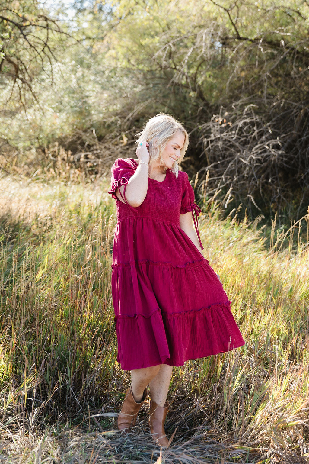 Isla in Raspberry Red