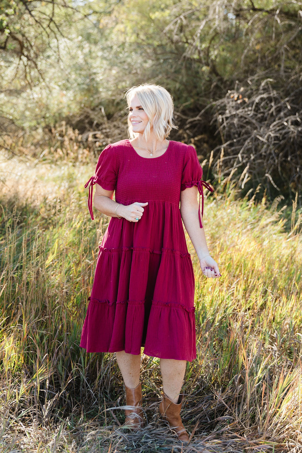 Isla in Raspberry Red