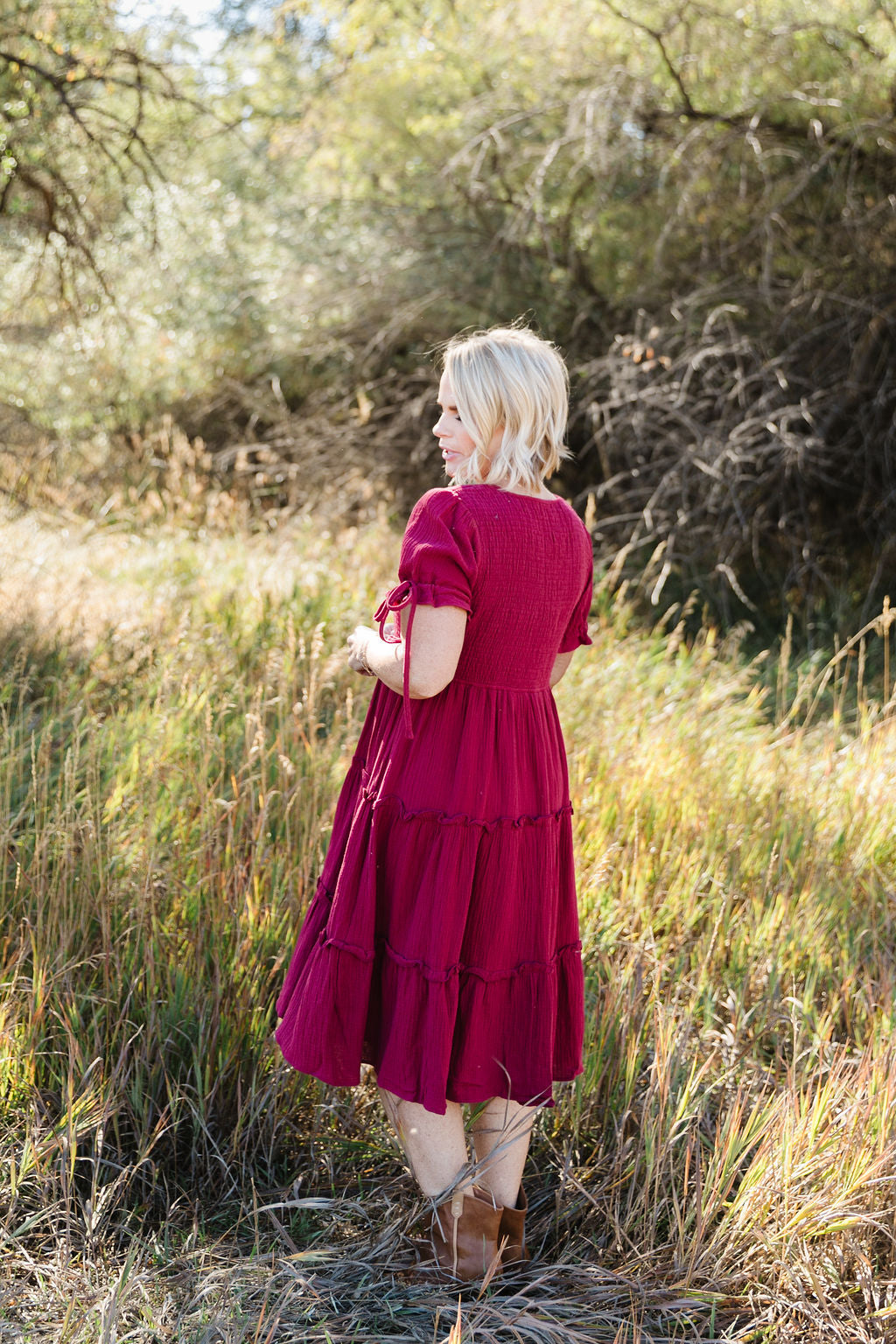 Isla in Raspberry Red