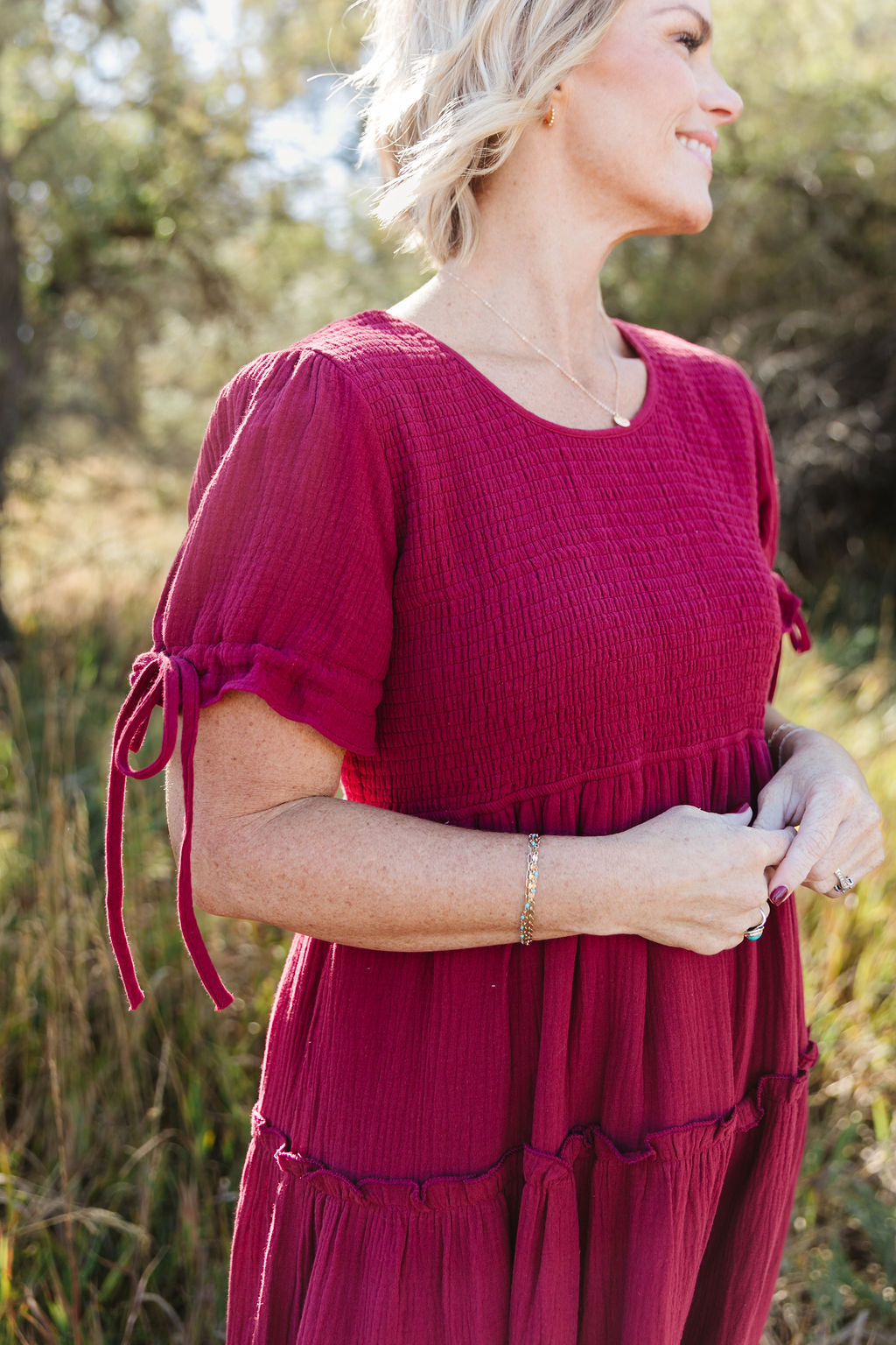 Isla in Raspberry Red