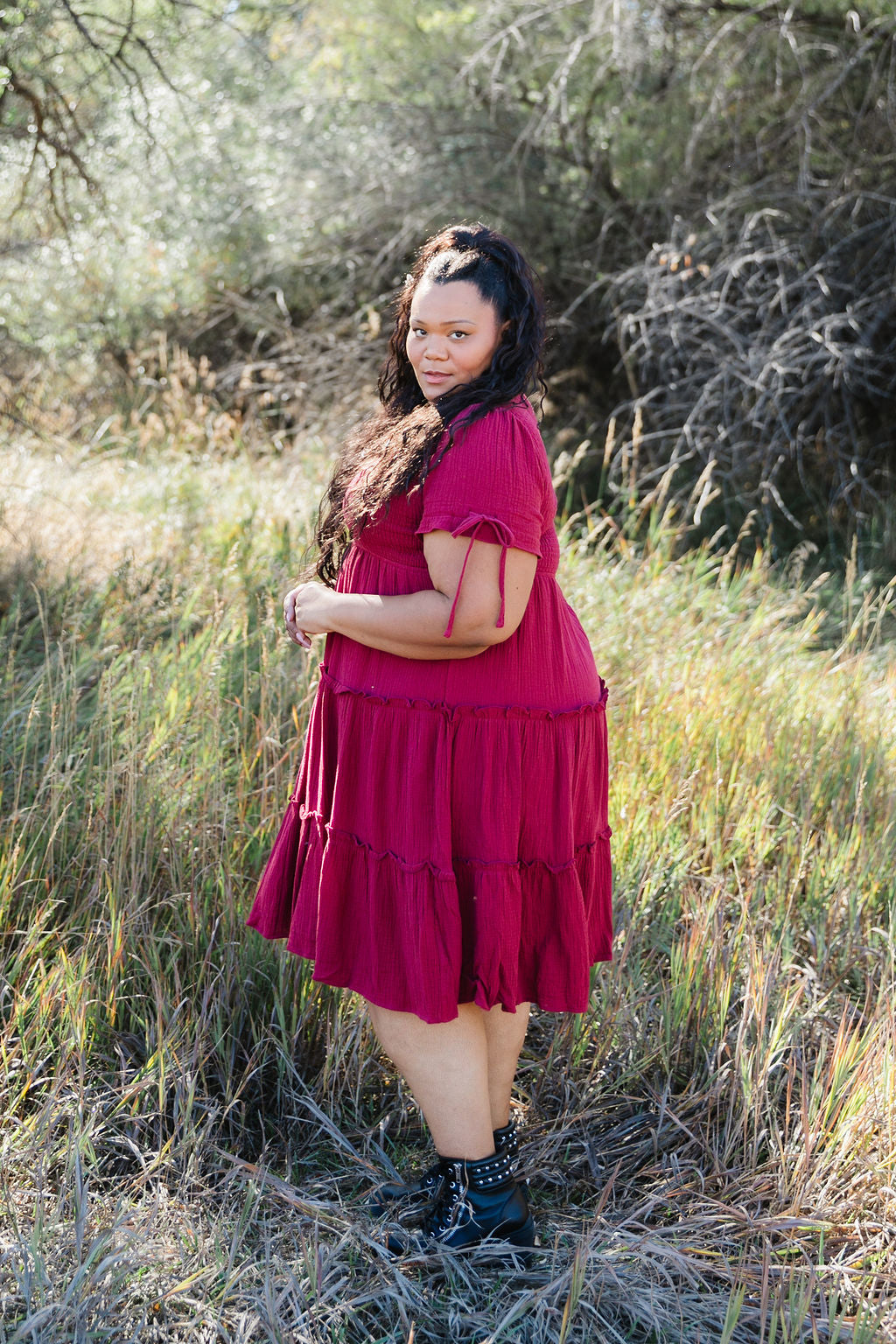 Isla in Raspberry Red