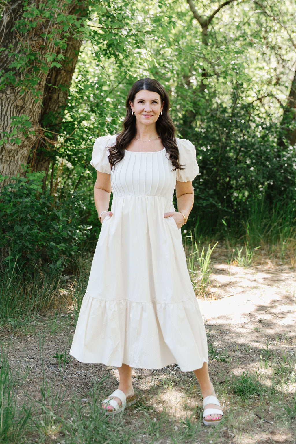 cream maxi dress Preston Maxi