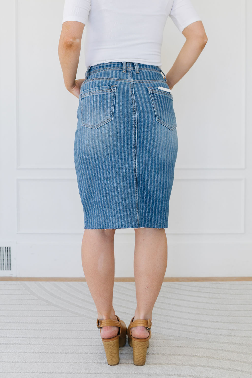Yara Denim Midi Skirt