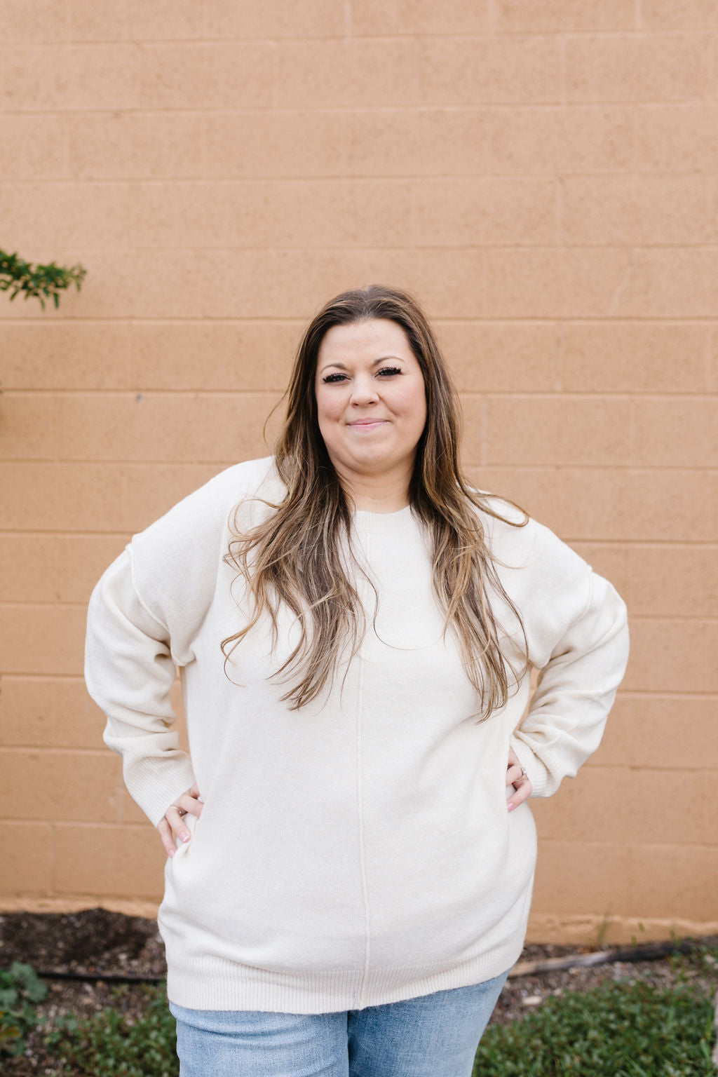 Romy Sweater In Cream *ALL SALES FINAL* (S 1x Left)