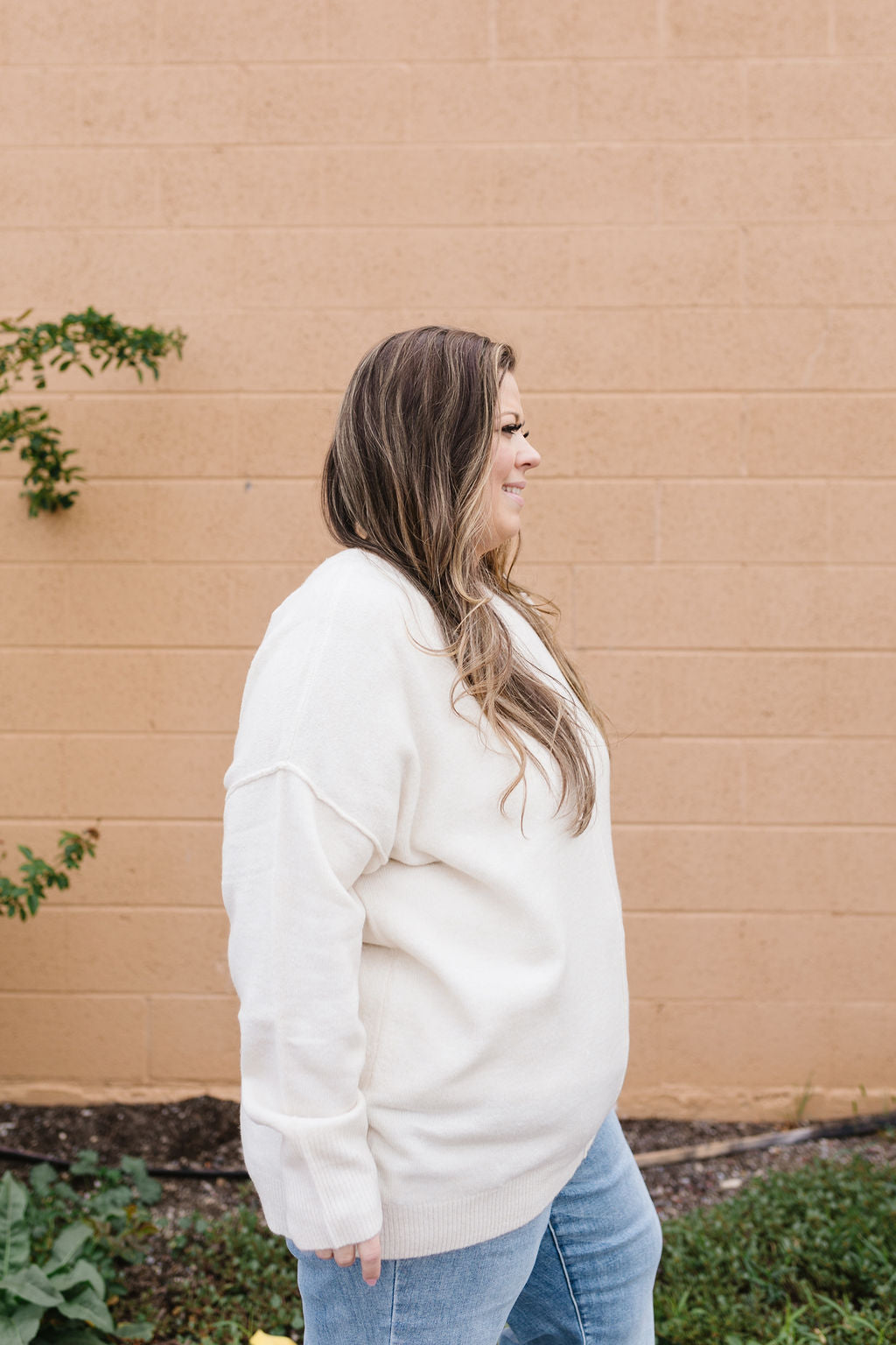 Romy Sweater In Cream *ALL SALES FINAL* (S 1x Left)