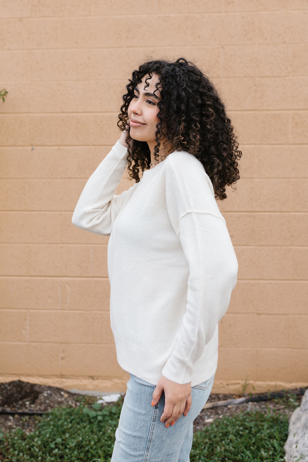 Romy Sweater In Cream *ALL SALES FINAL* (S 1x Left)