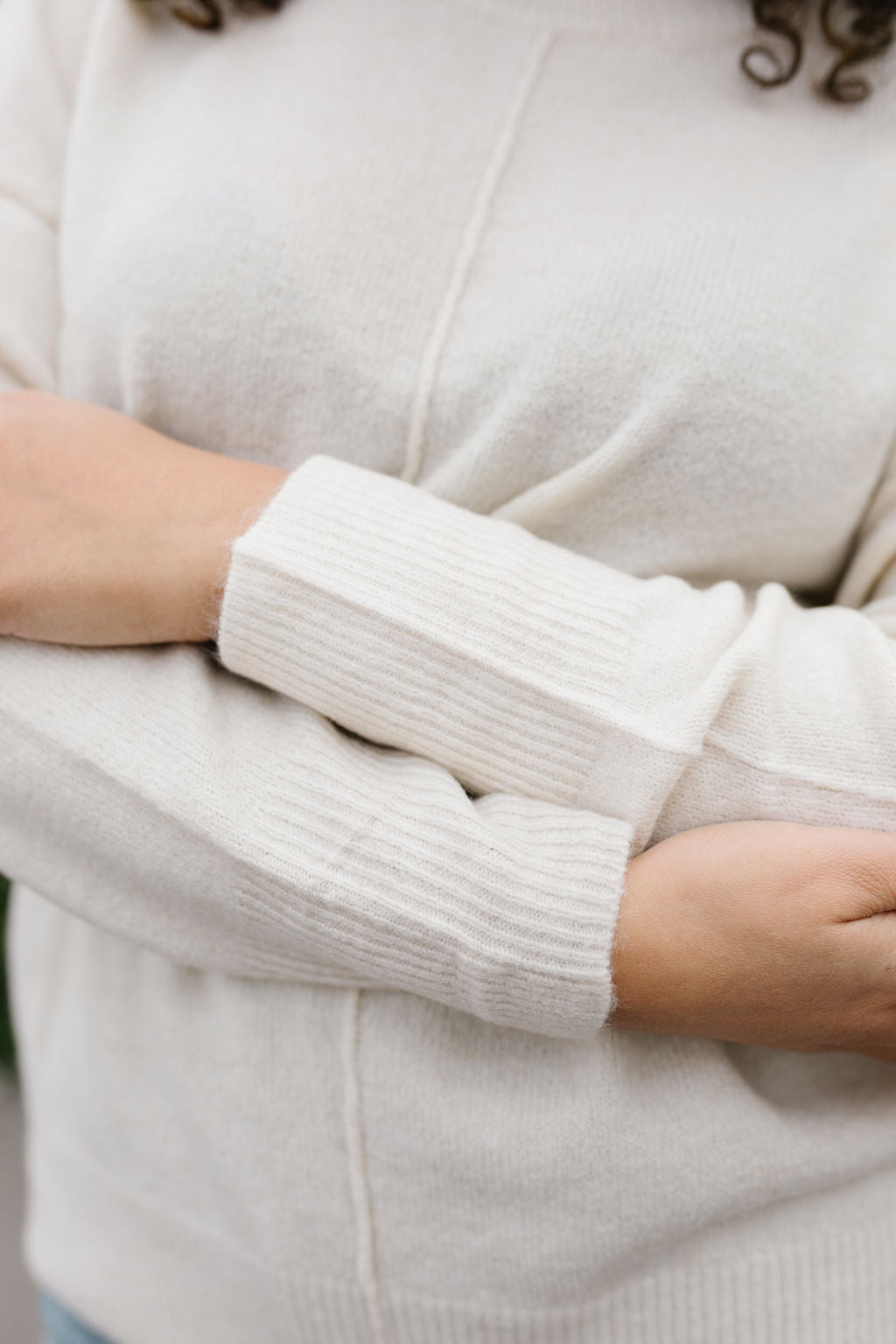 Romy Sweater In Cream *ALL SALES FINAL* (S 1x Left)