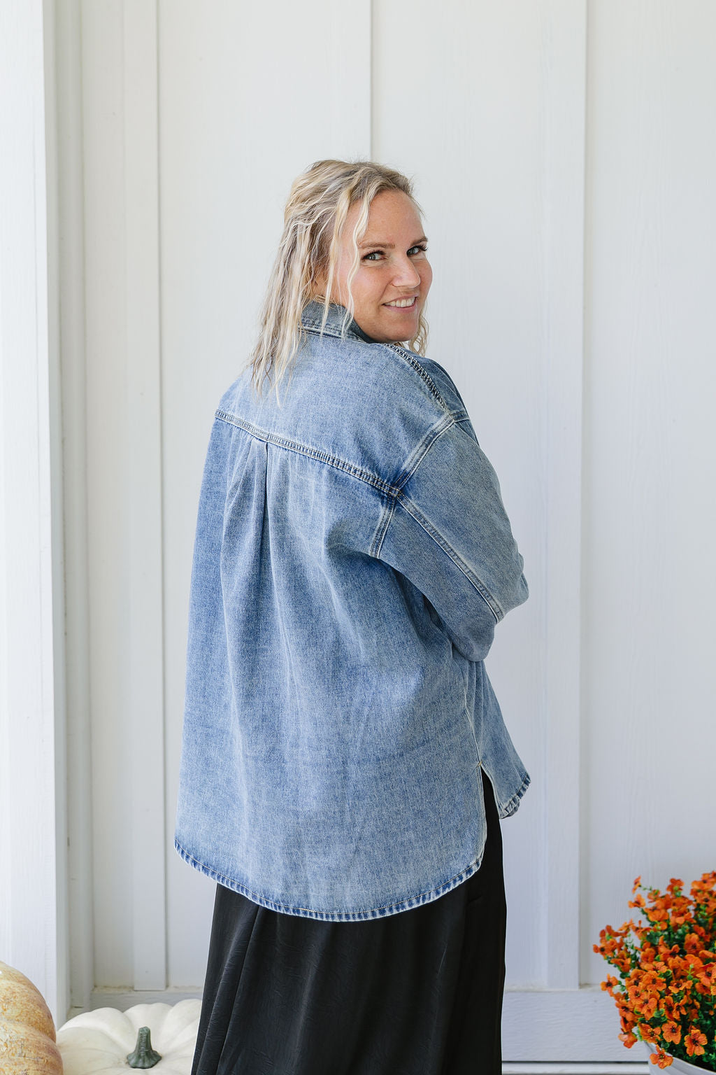 Oleana Denim Shacket