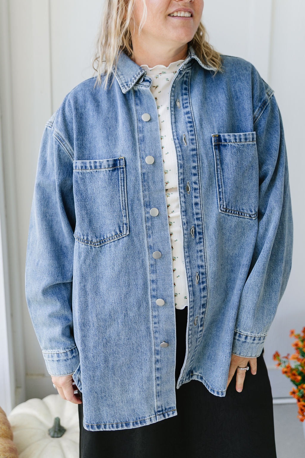 Oleana Denim Shacket