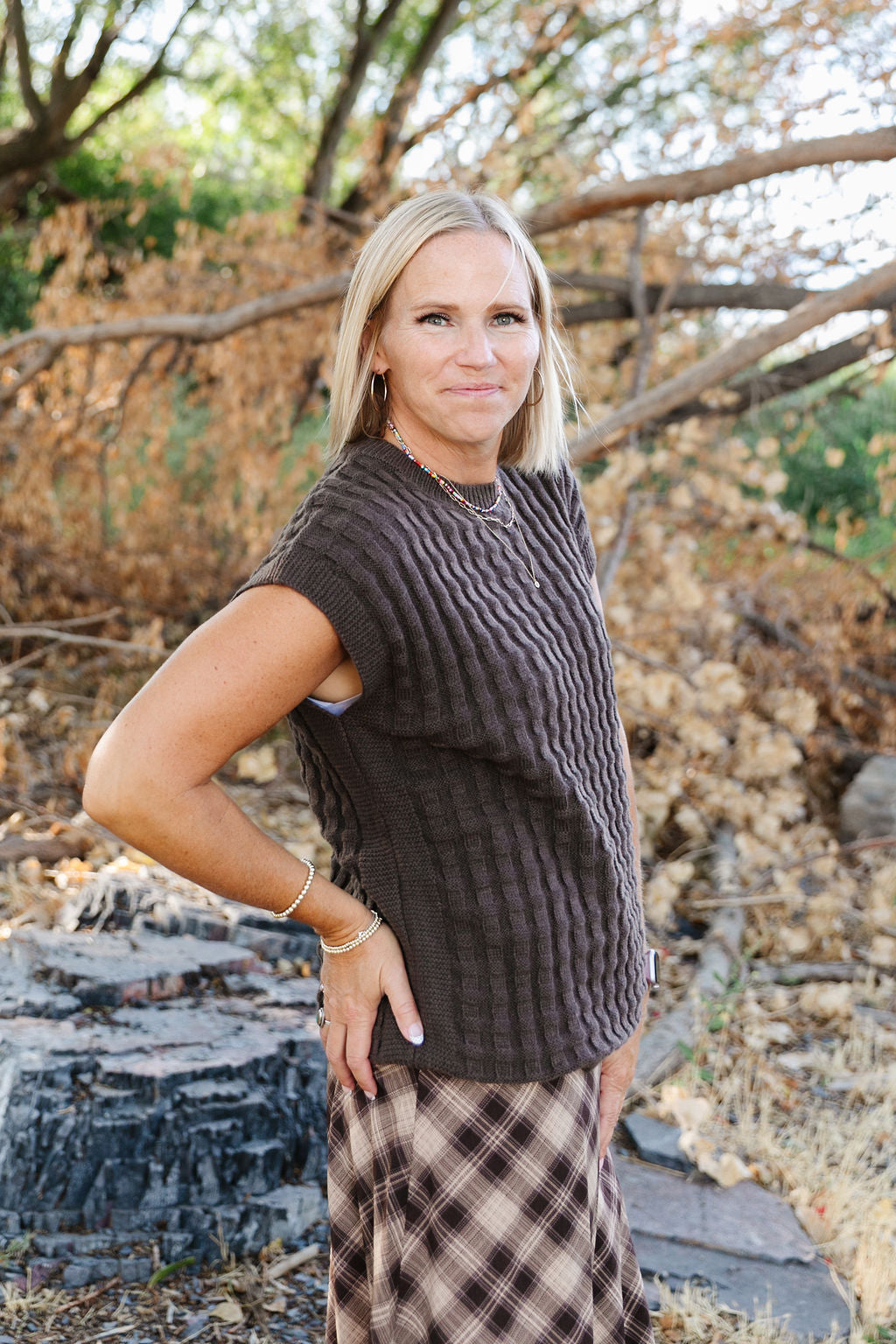 Kelly Top In Brown