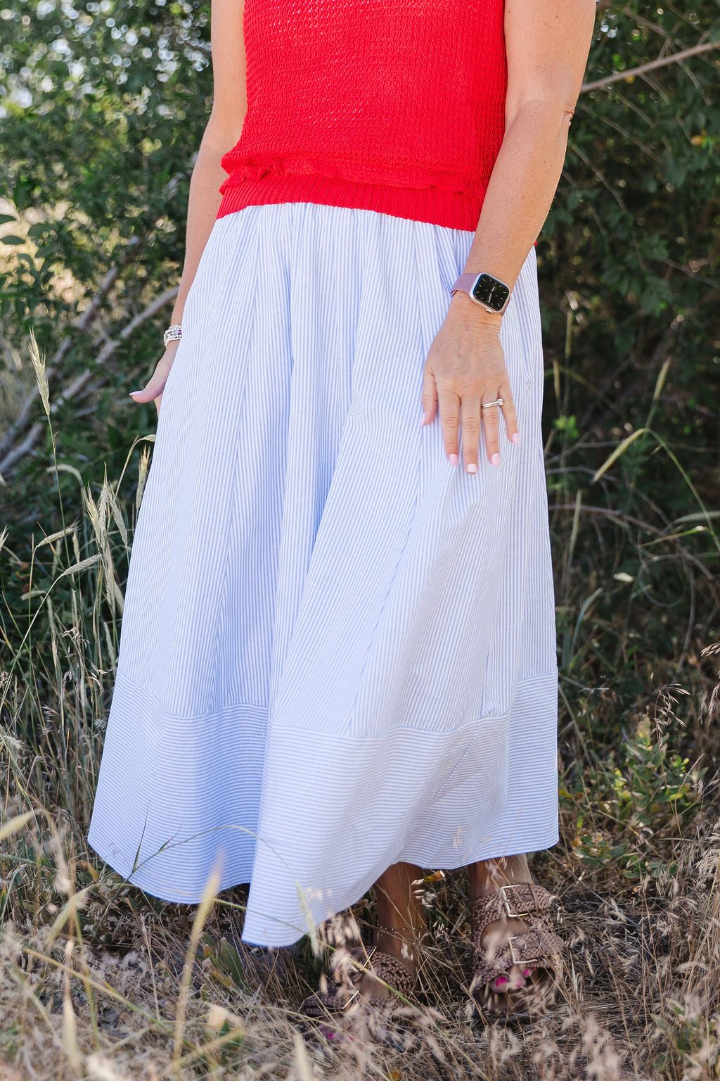 Pearl Striped Skirt