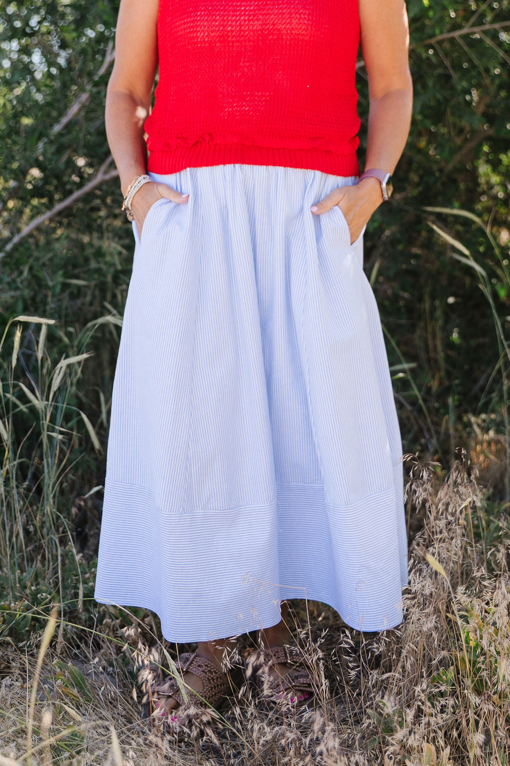 Pearl Striped Skirt