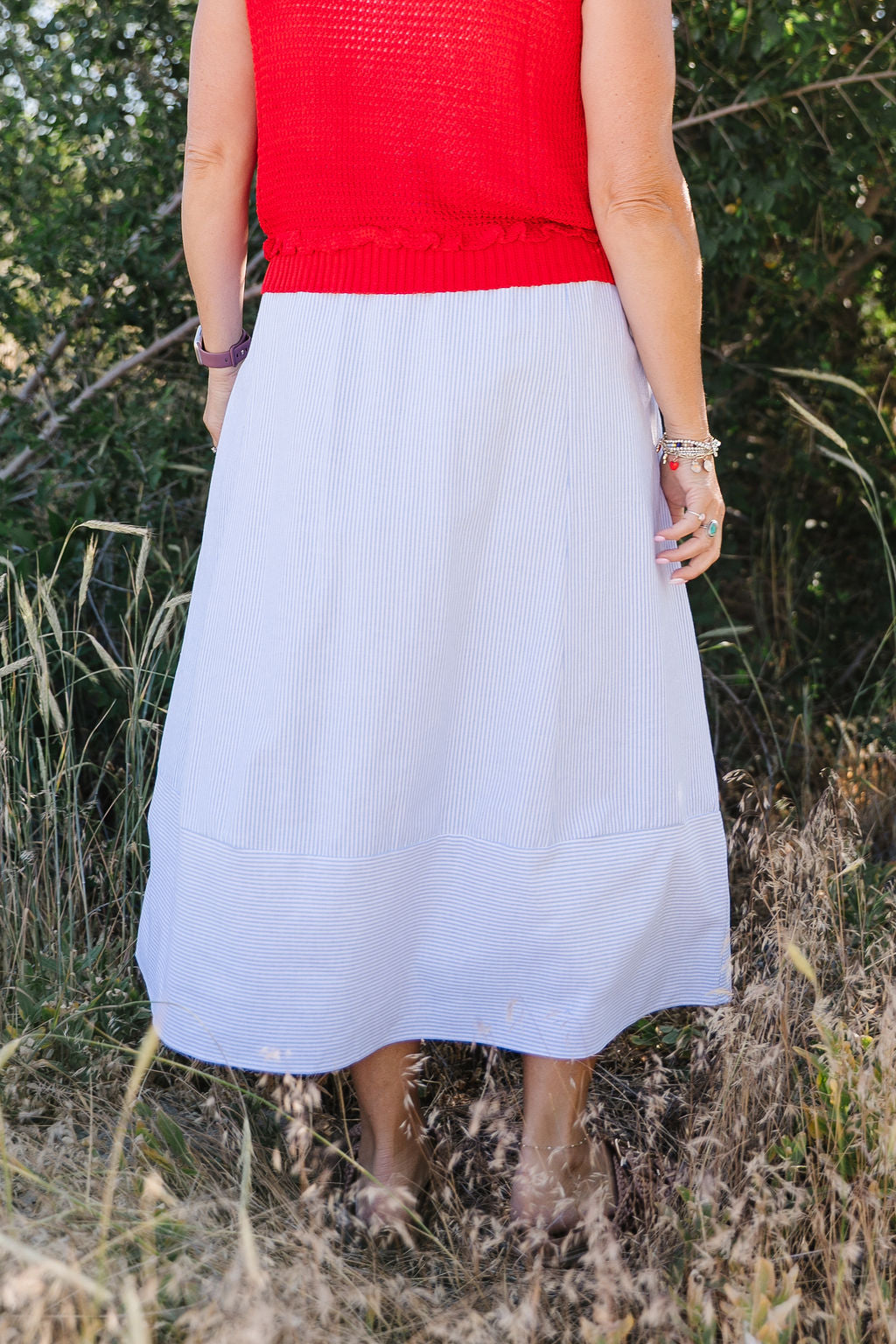 Pearl Striped Skirt