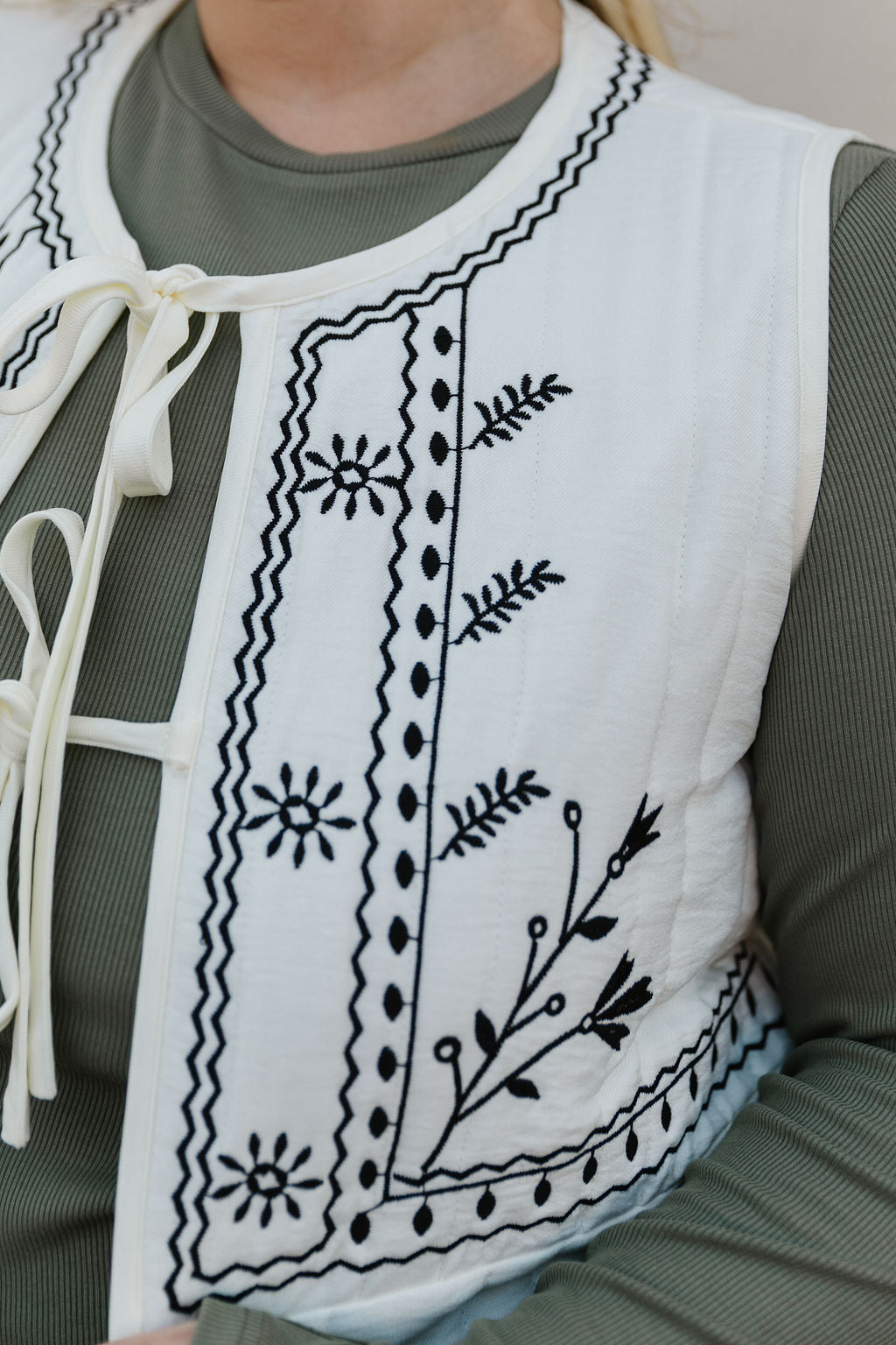 Laityn Embroidered Vest