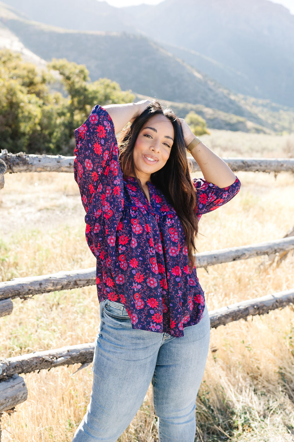 Langley Floral Blouse *All Sales Final*