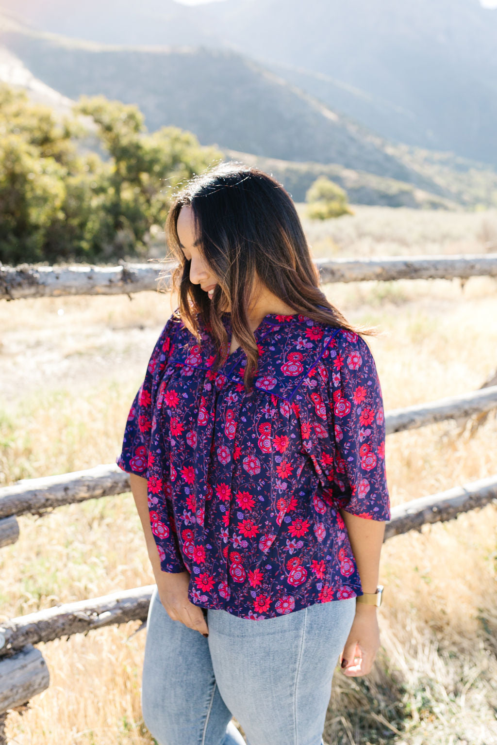 Langley Floral Blouse *All Sales Final*