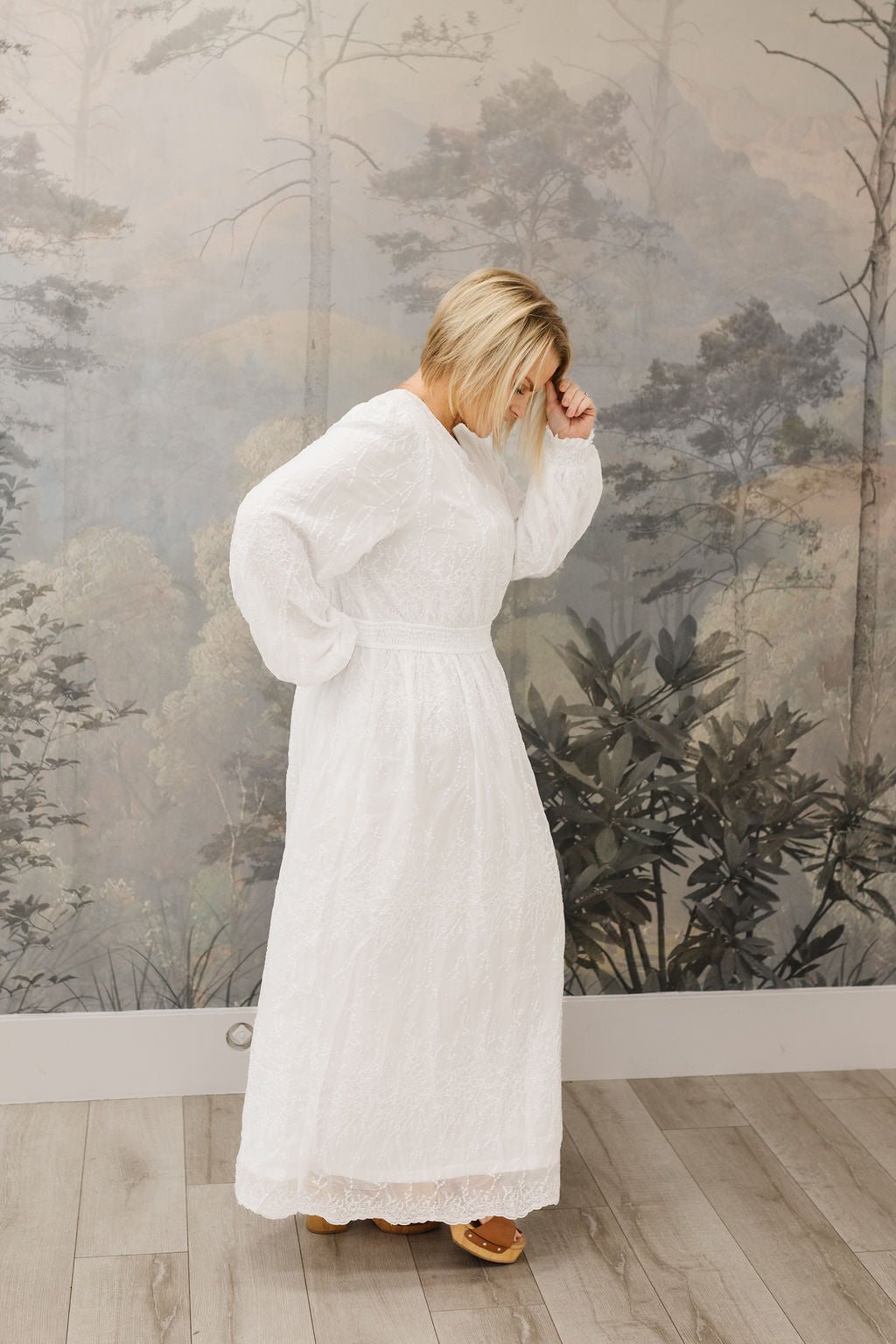 All In White Embroidered Maxi *ALL SALES FINAL* (Size S Only)