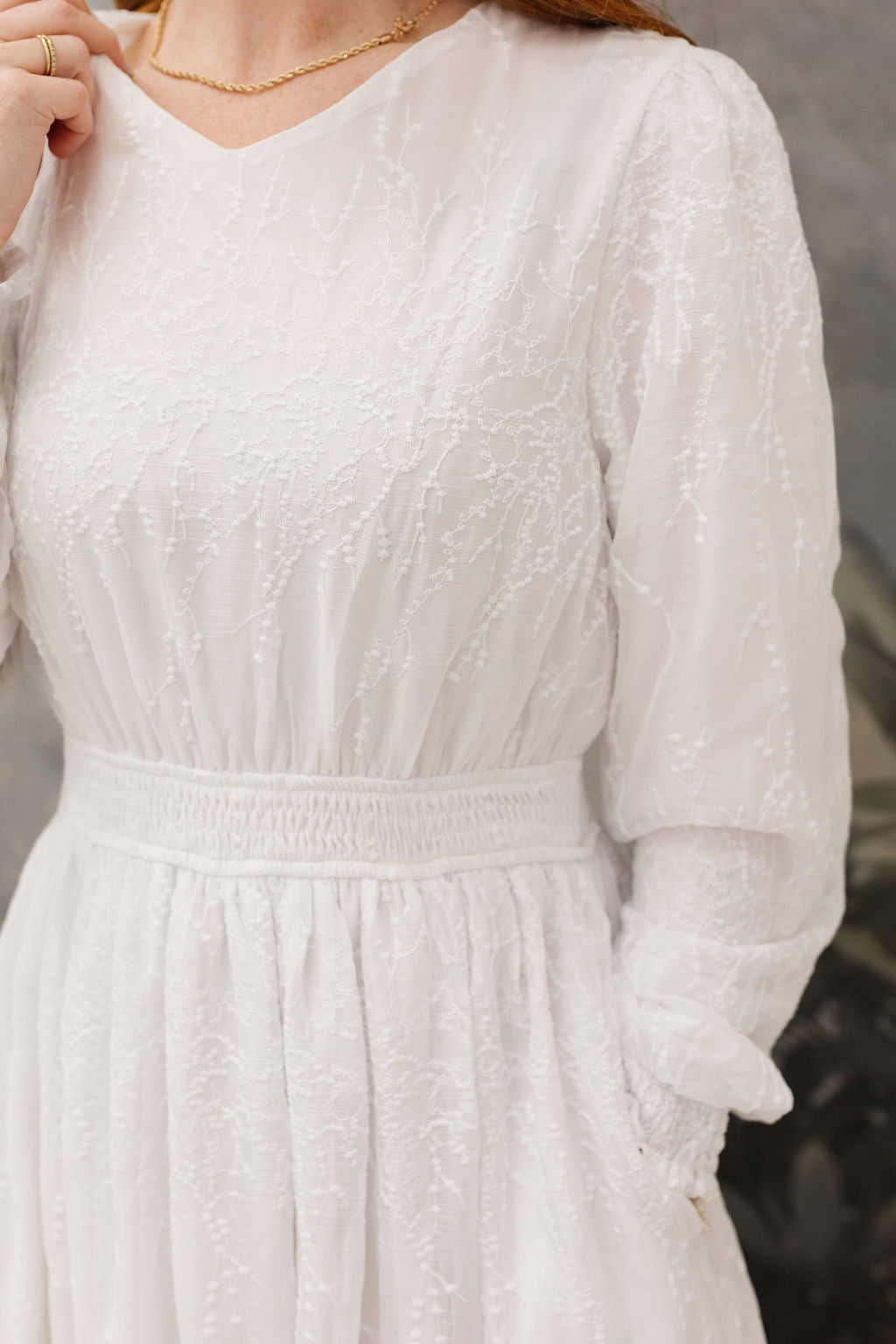 All In White Embroidered Maxi *ALL SALES FINAL* (Size S Only)