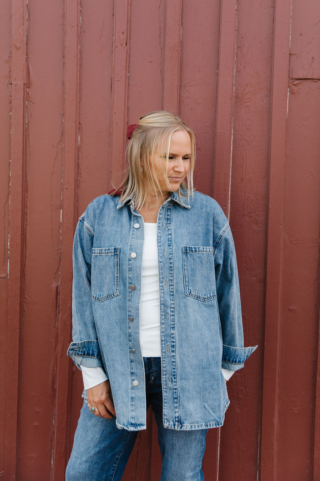 Oleana Denim Shacket