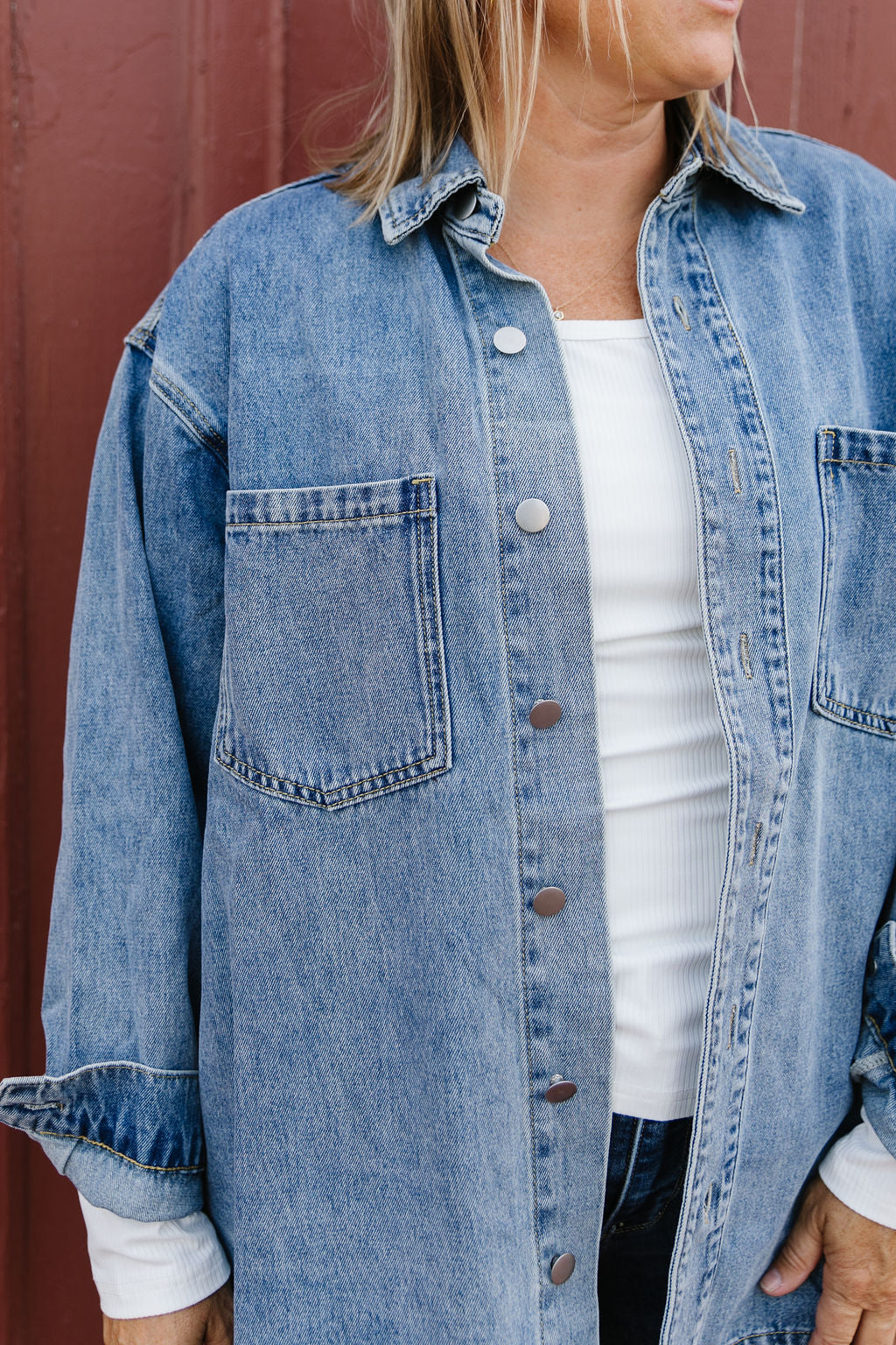 Oleana Denim Shacket