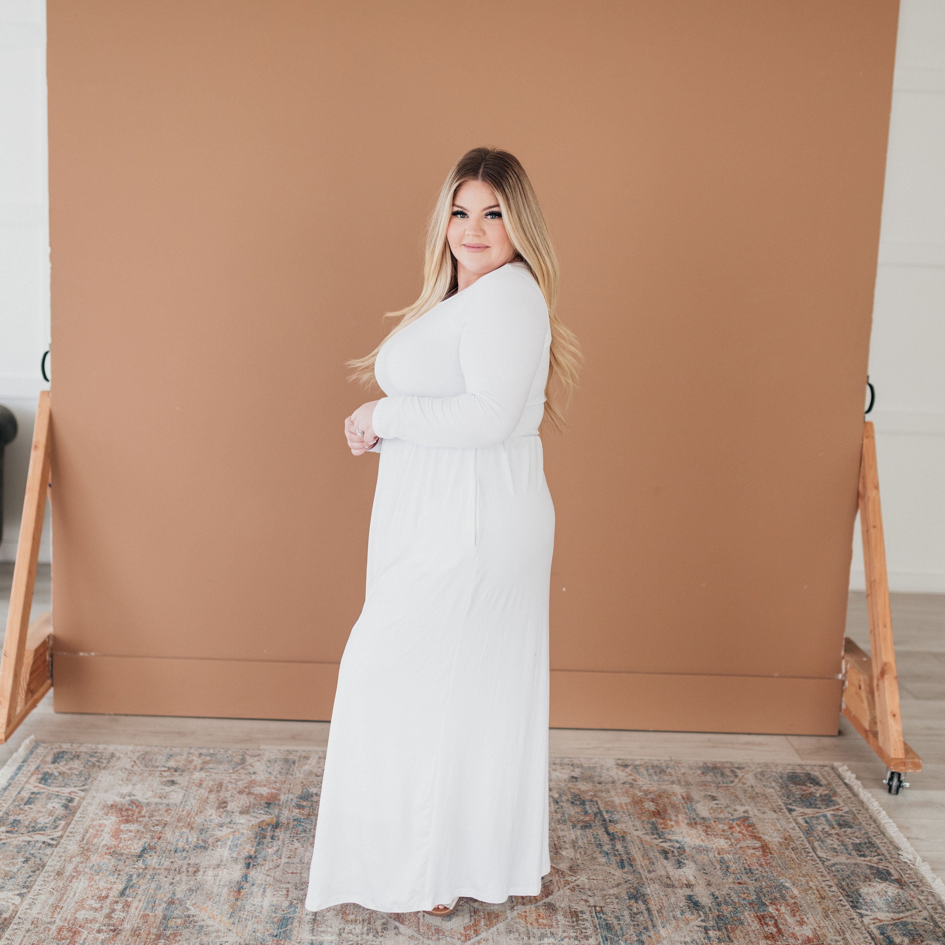 All In White Maxi (S, M Only)