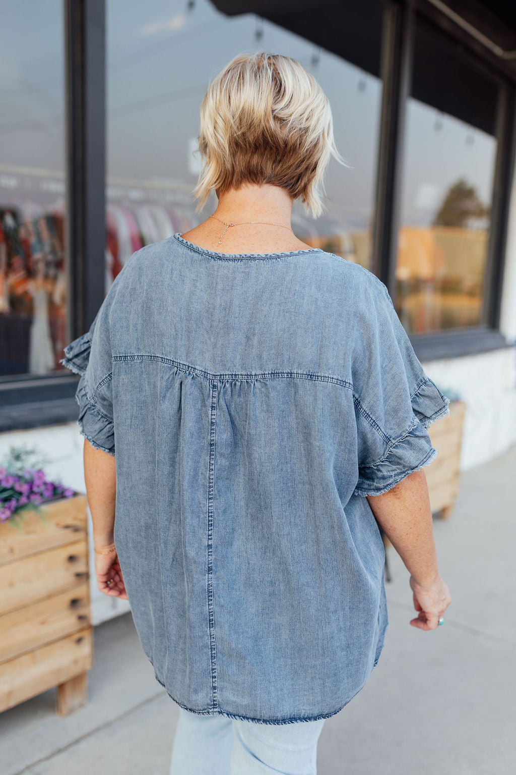 Aurora Denim Top