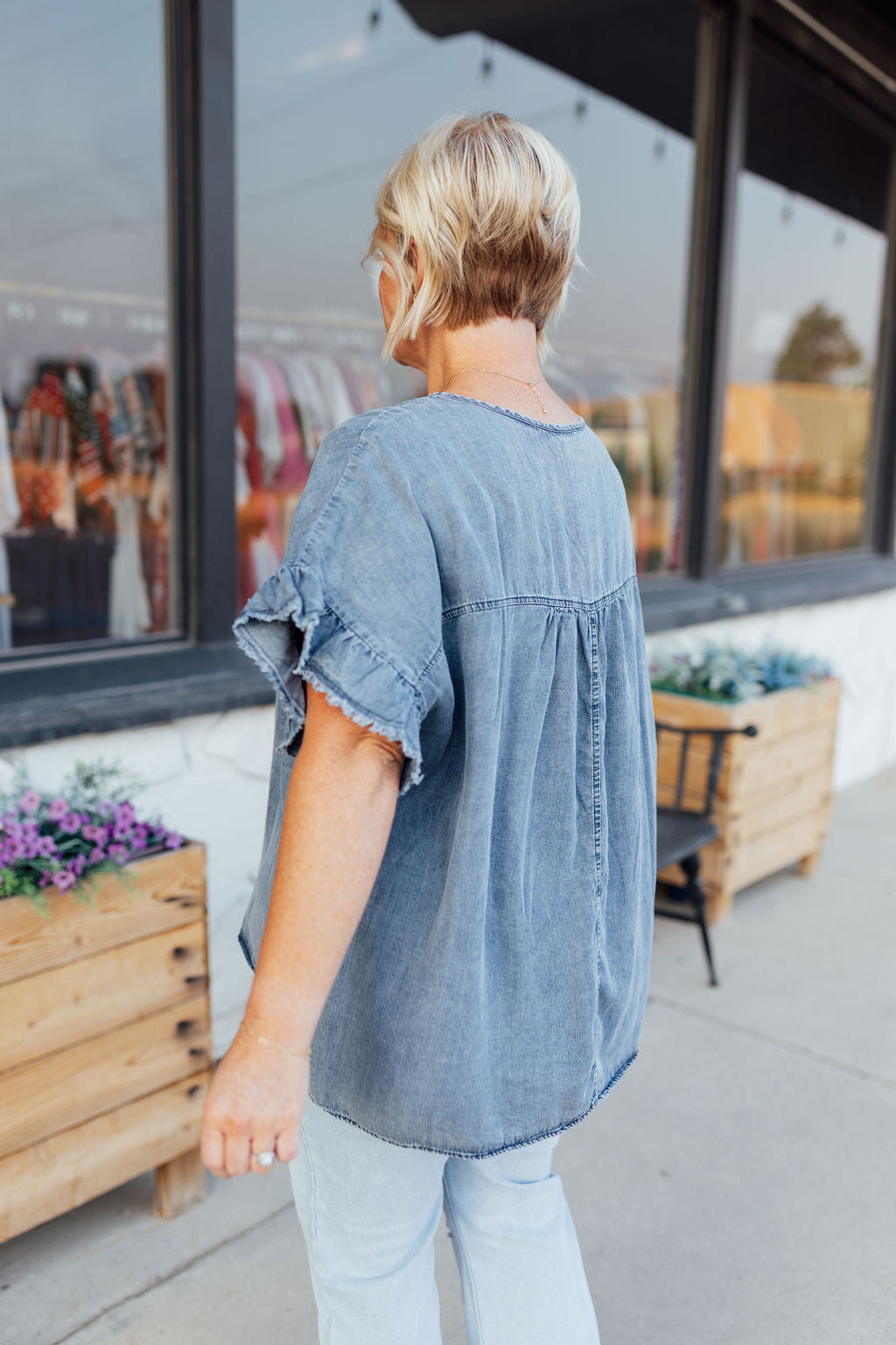 Aurora Denim Top