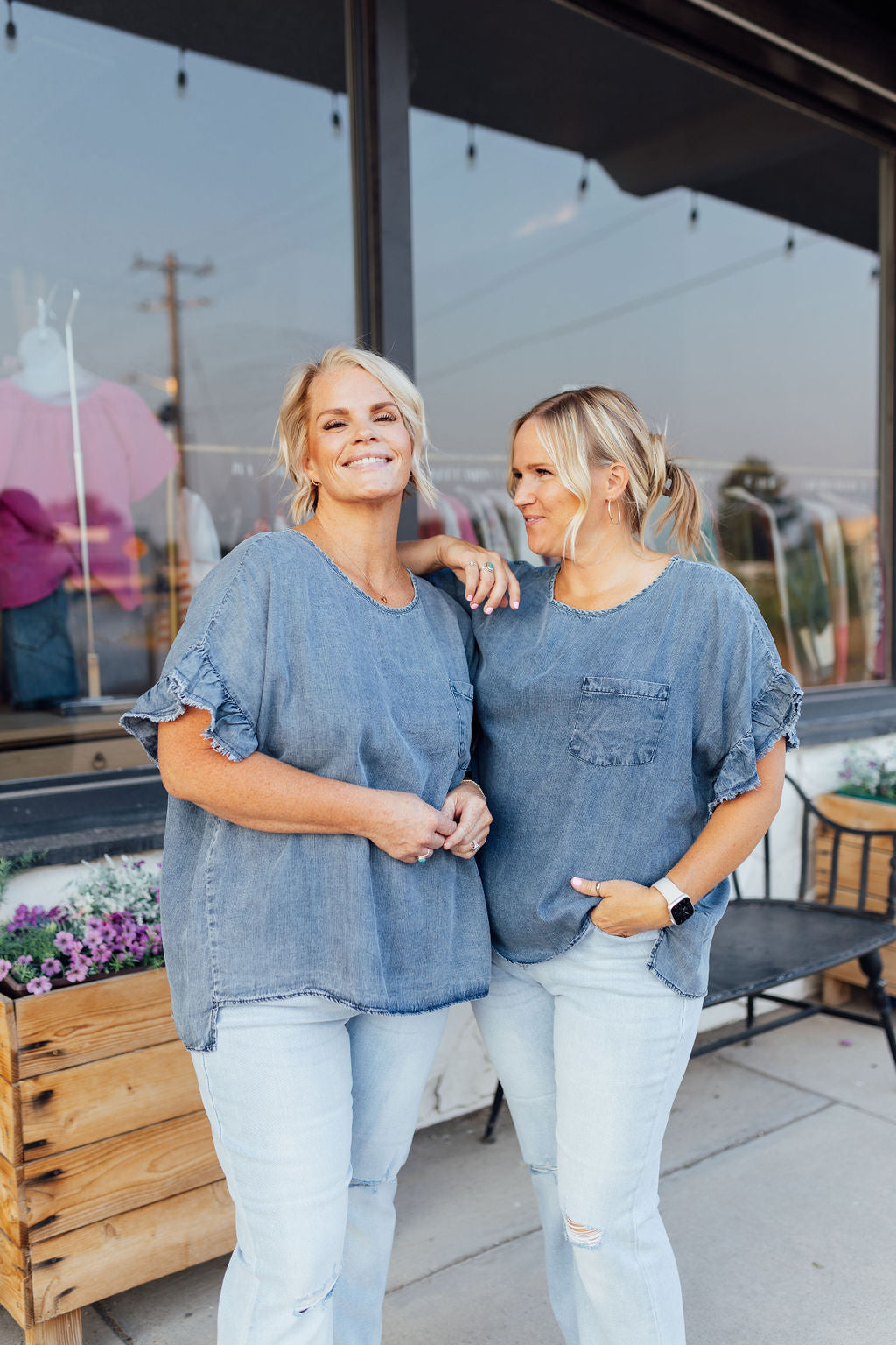 Aurora Denim Top