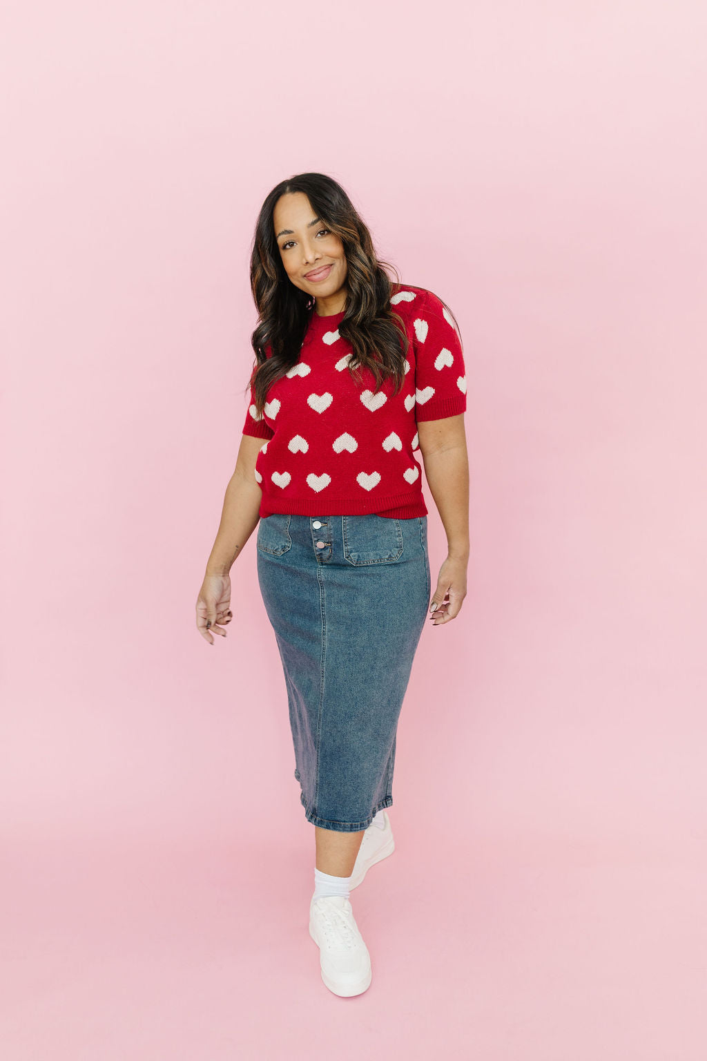 Beth Denim Midi Skirt